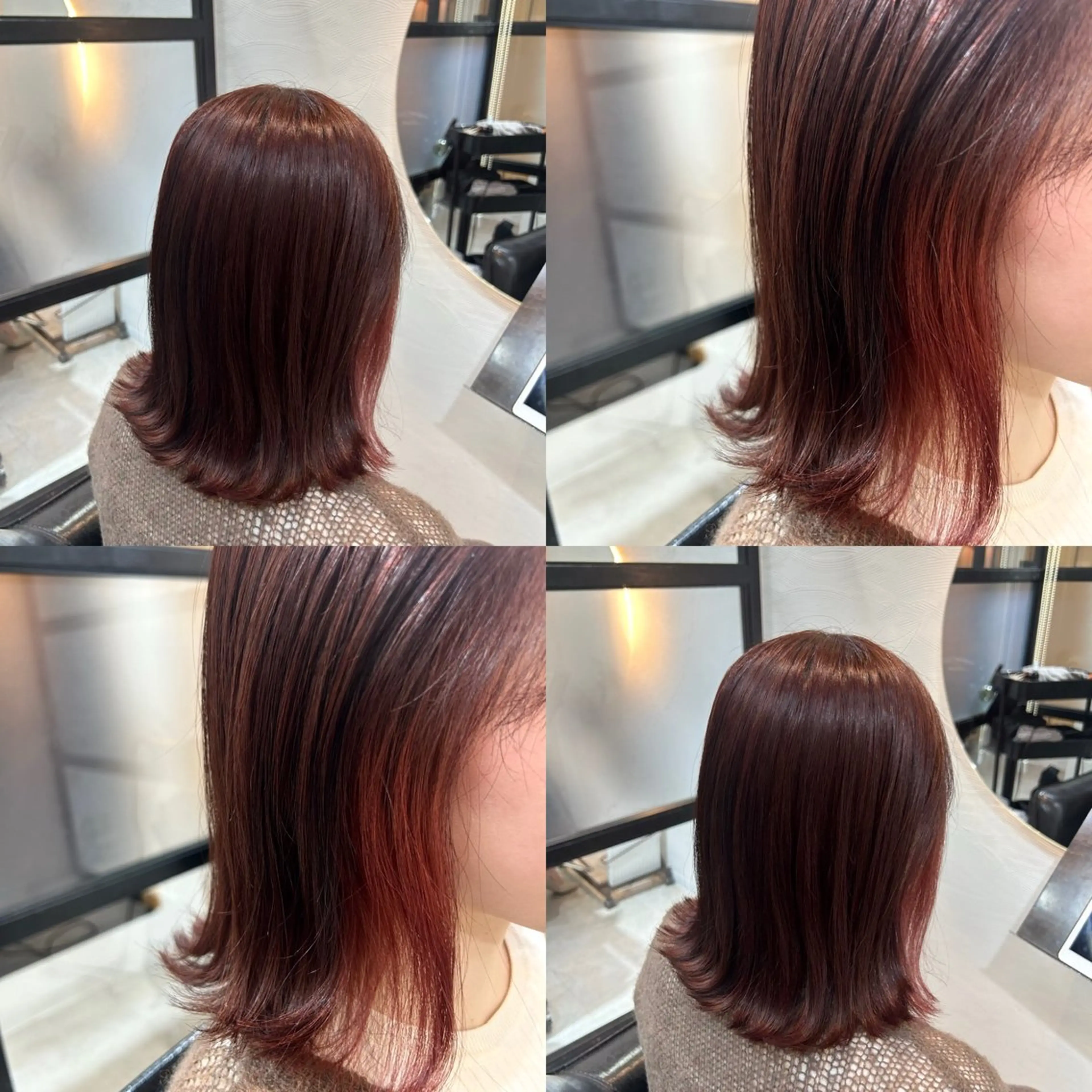 ミディアム カラー カット ヘアカラー トリートメント 🤍透明感/韓国風 🤍サクラギヒトミのヘアスタイル