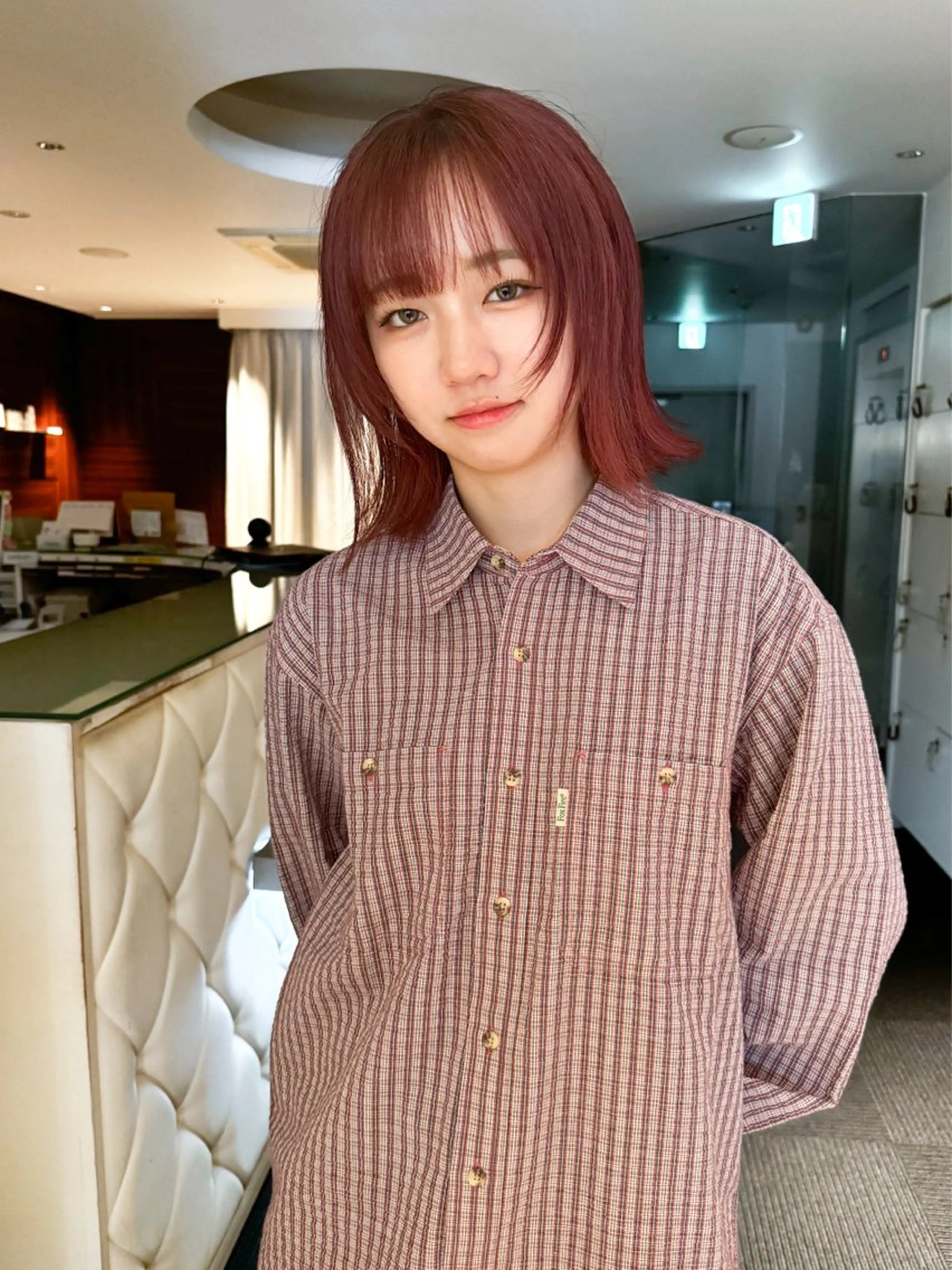 ミディアム ボブ レイヤーカット 外ハネヘア モデル募集/山田蓮/ レイヤーボブのヘアスタイル