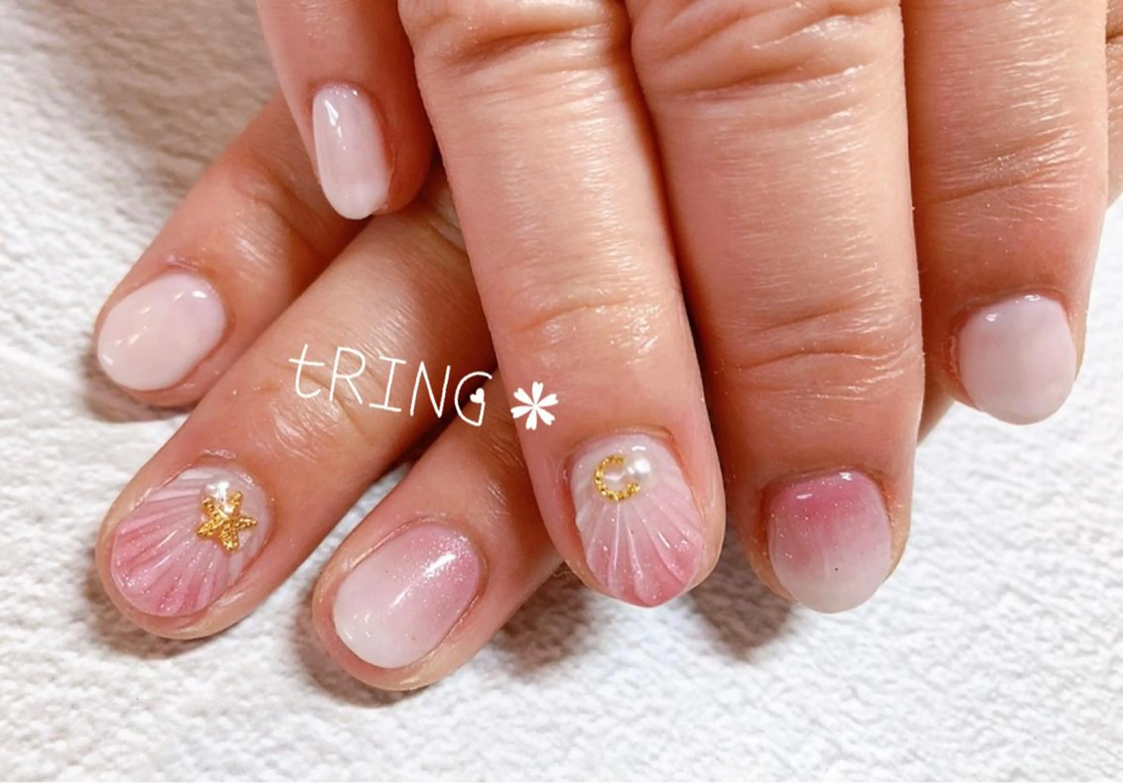 ネイル ハンドネイル tRING＊ しいの木台のネイルデザイン