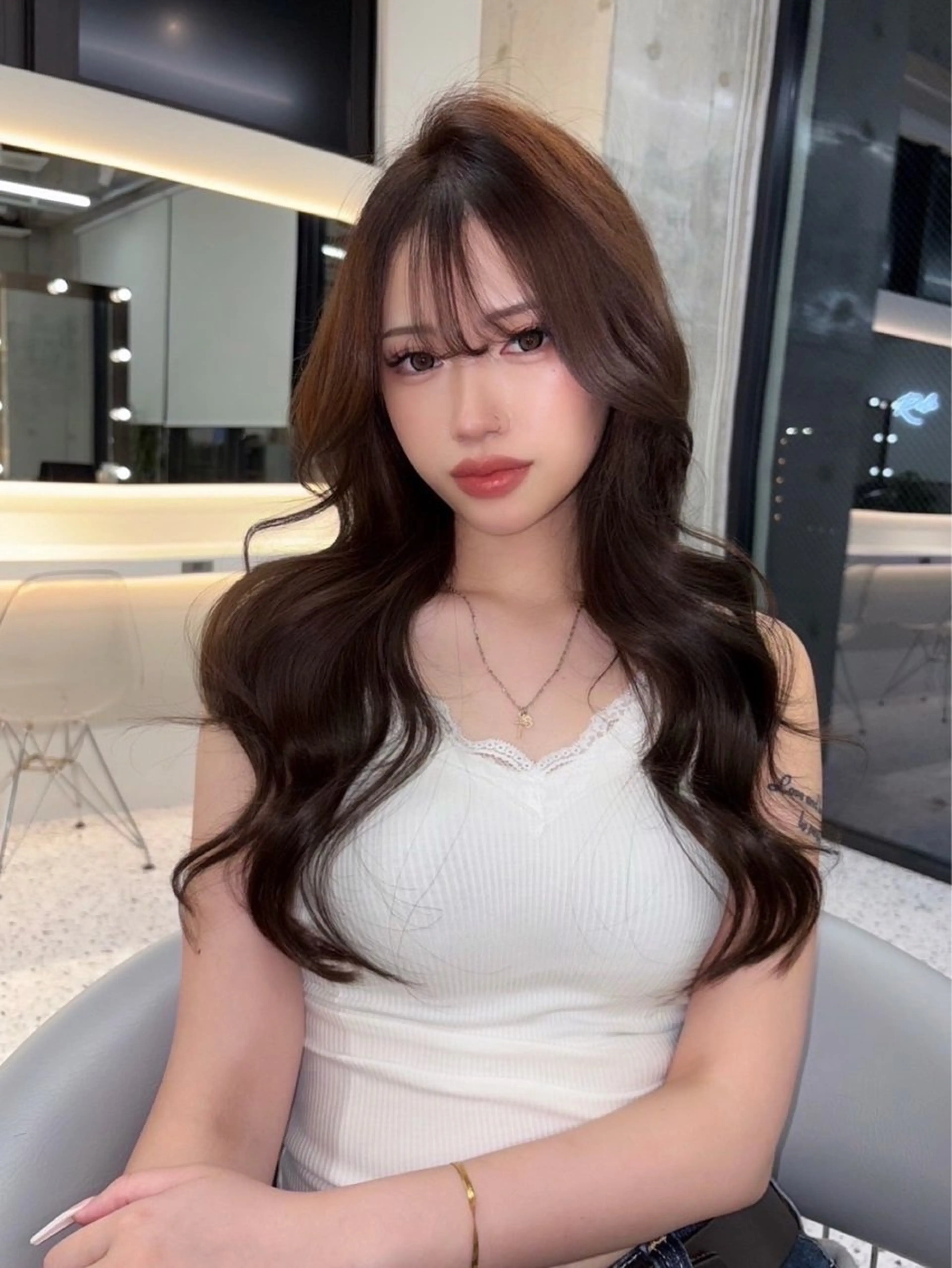 ロング 髪質改善×韓国ヘアサロン Role 博多【ロール】所属・yui🎀ブリーチ なしWカラー／博多のヘアスタイル