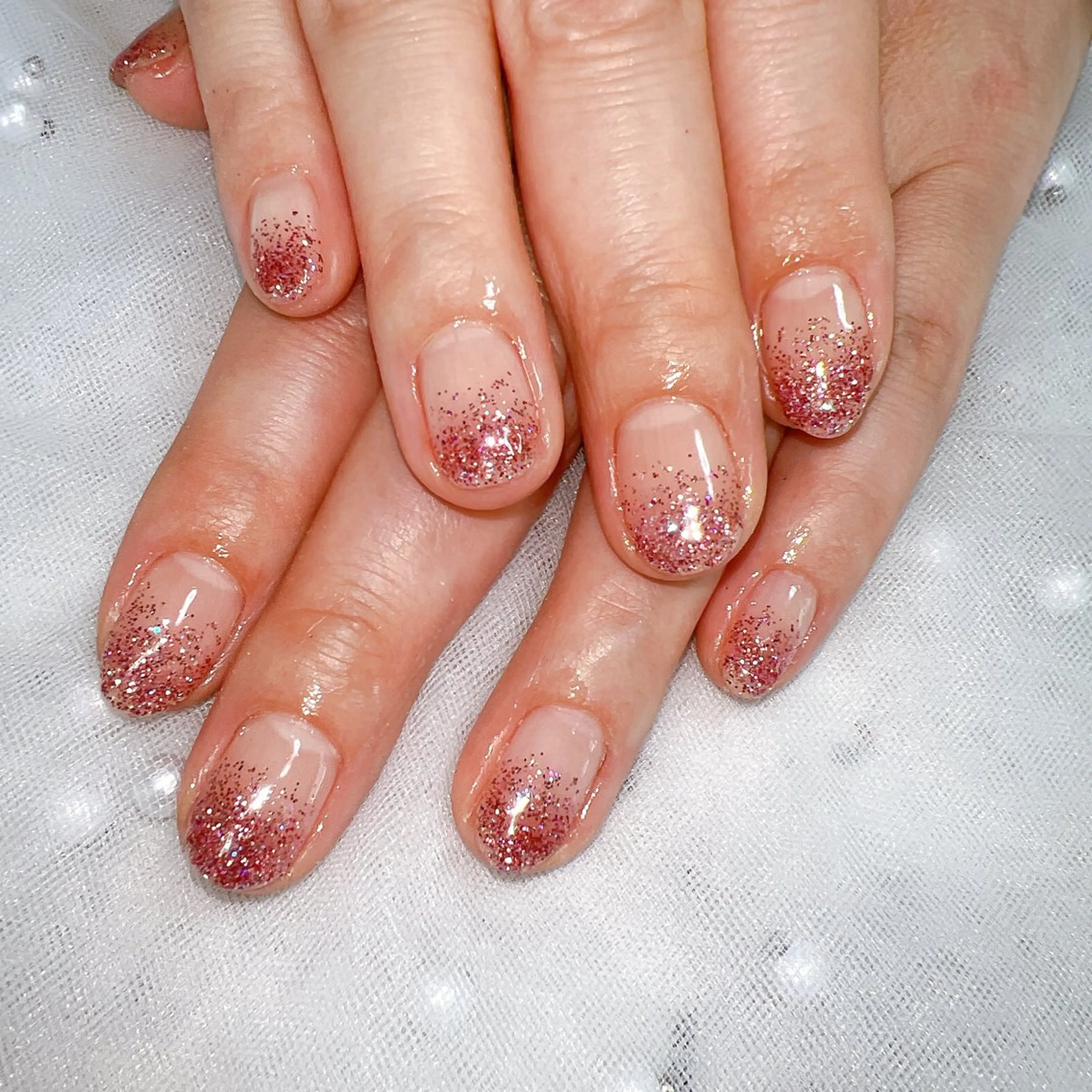 ハンドネイル🎀ラメグラ✨️オフありの写真