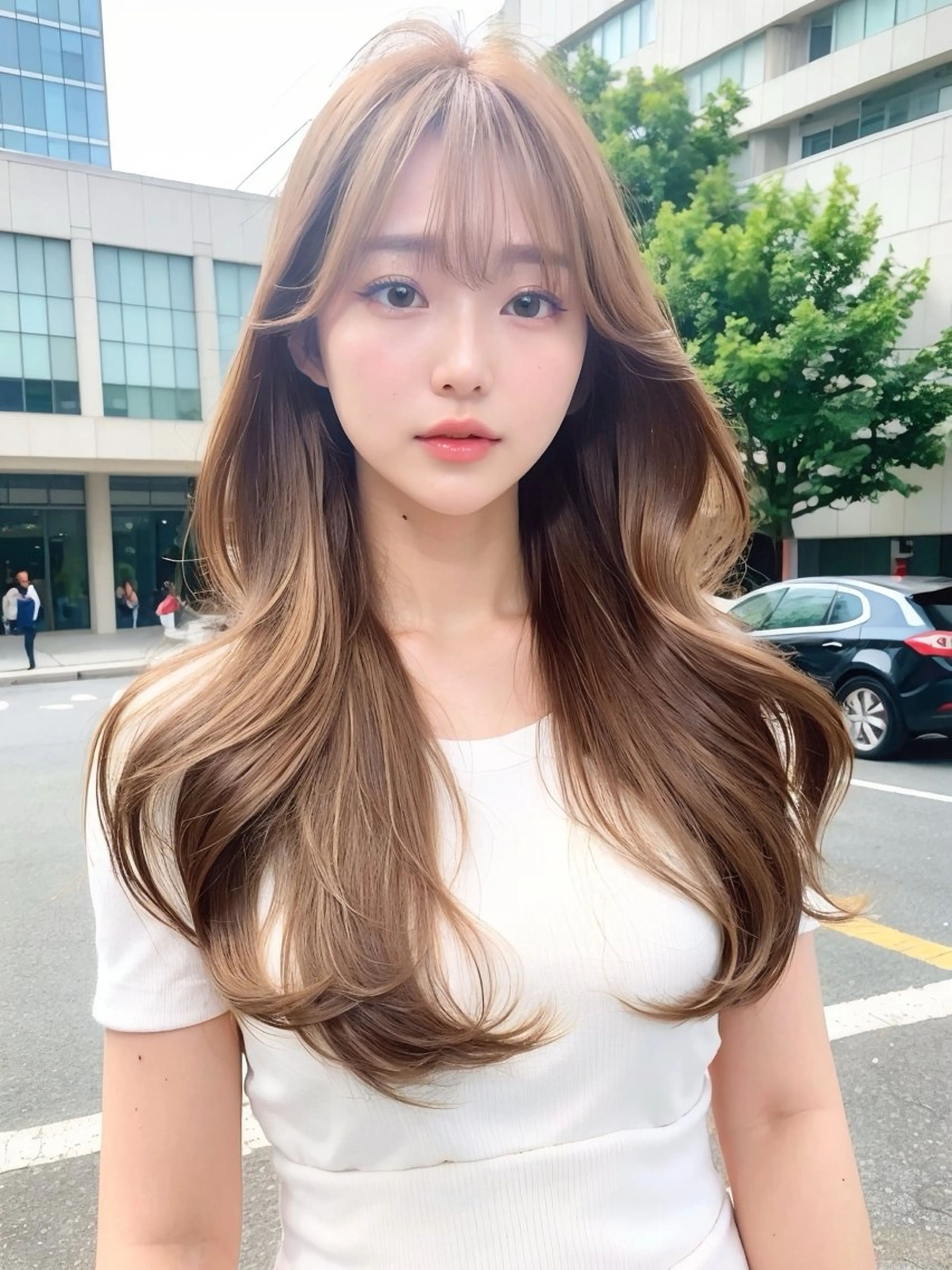 ロング カット ヘアカラー トリートメント 柔らか透明感カラー ☀️koshi☀️のヘアスタイル