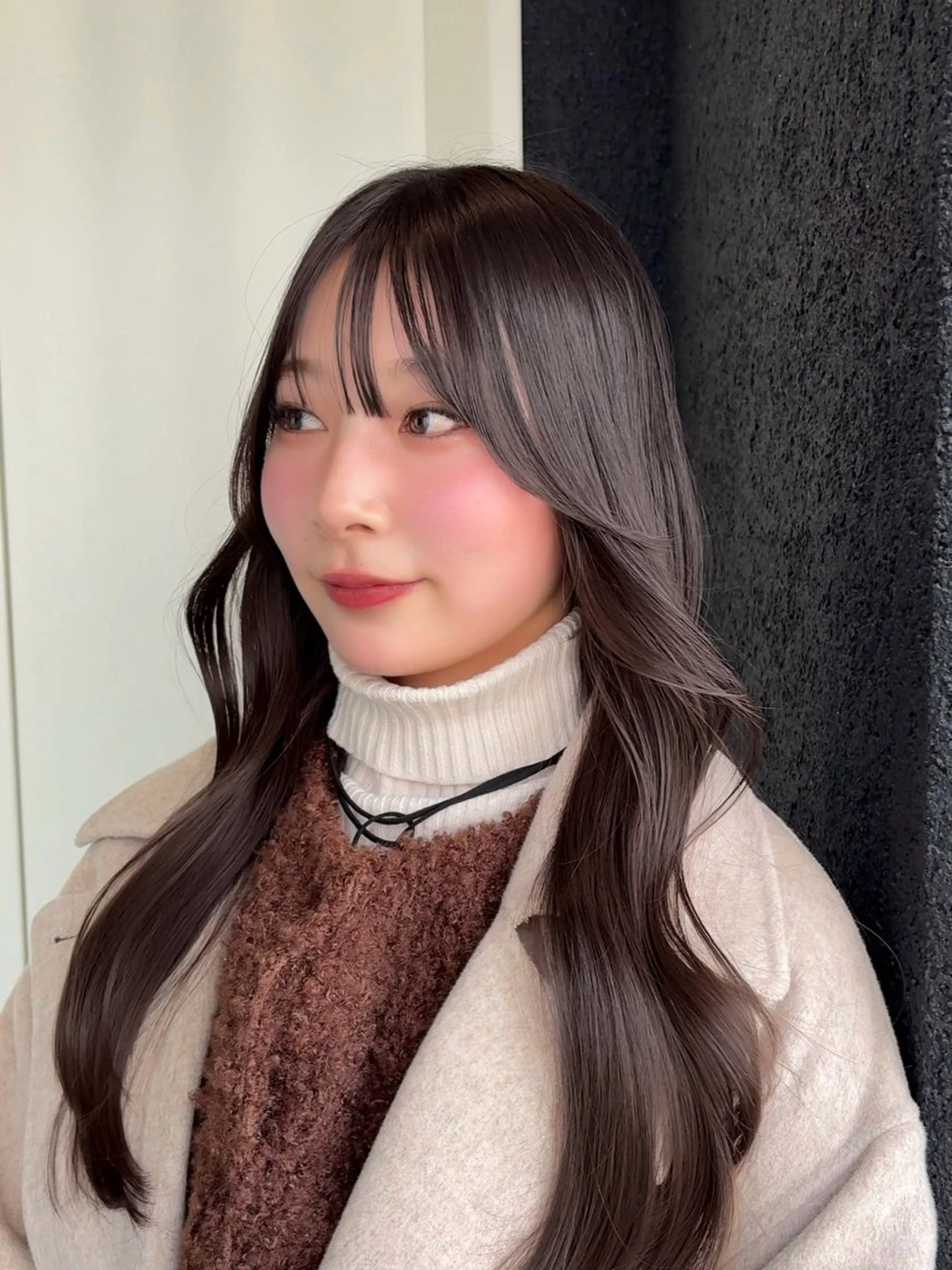 ロング カラー ヨシンモリ 韓国風ヘア カット ヘアカラー トリートメント 梅本 佳奈のヘアスタイル