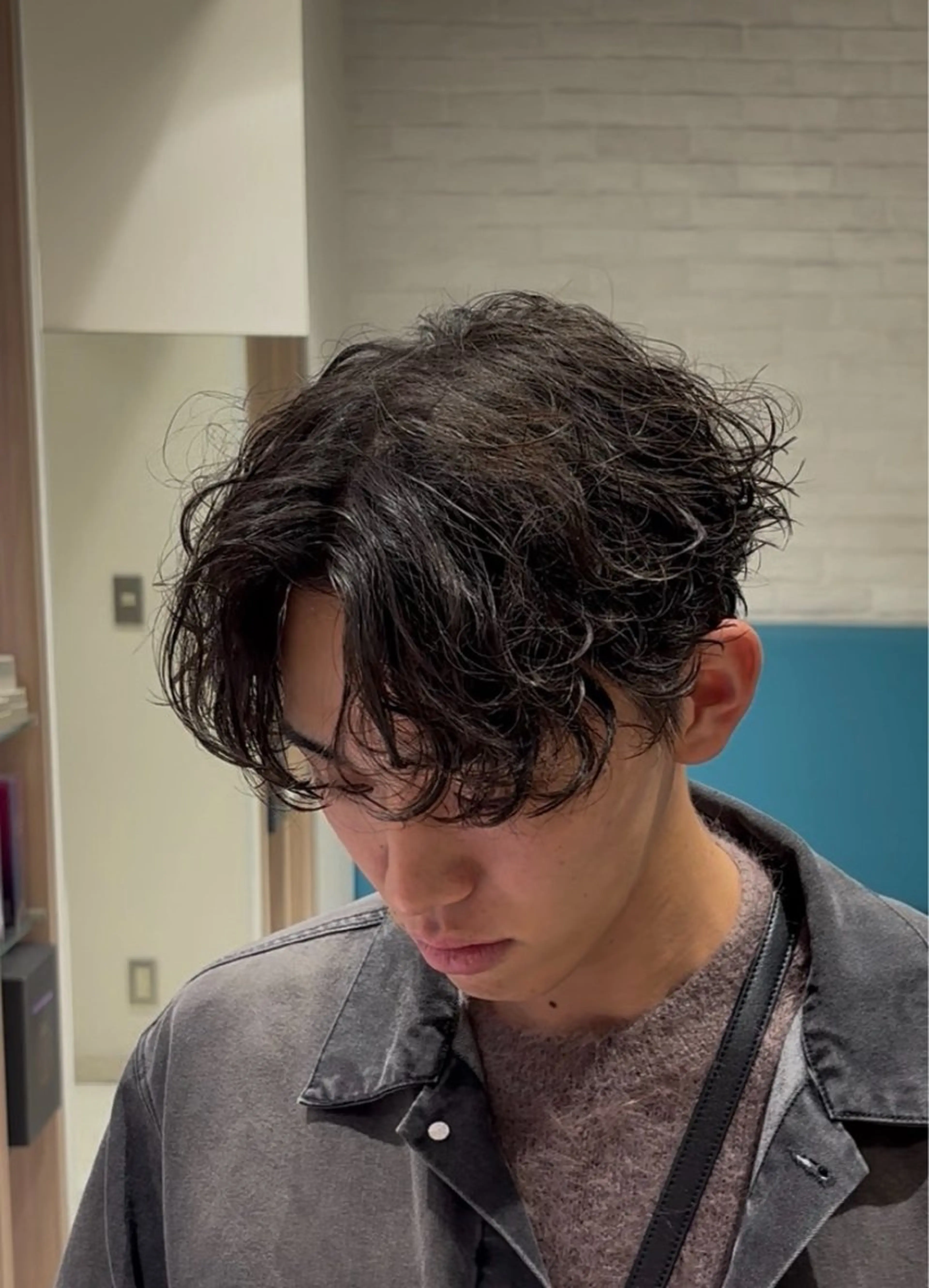 パーマ メンズ 山本 侑平のヘアスタイル