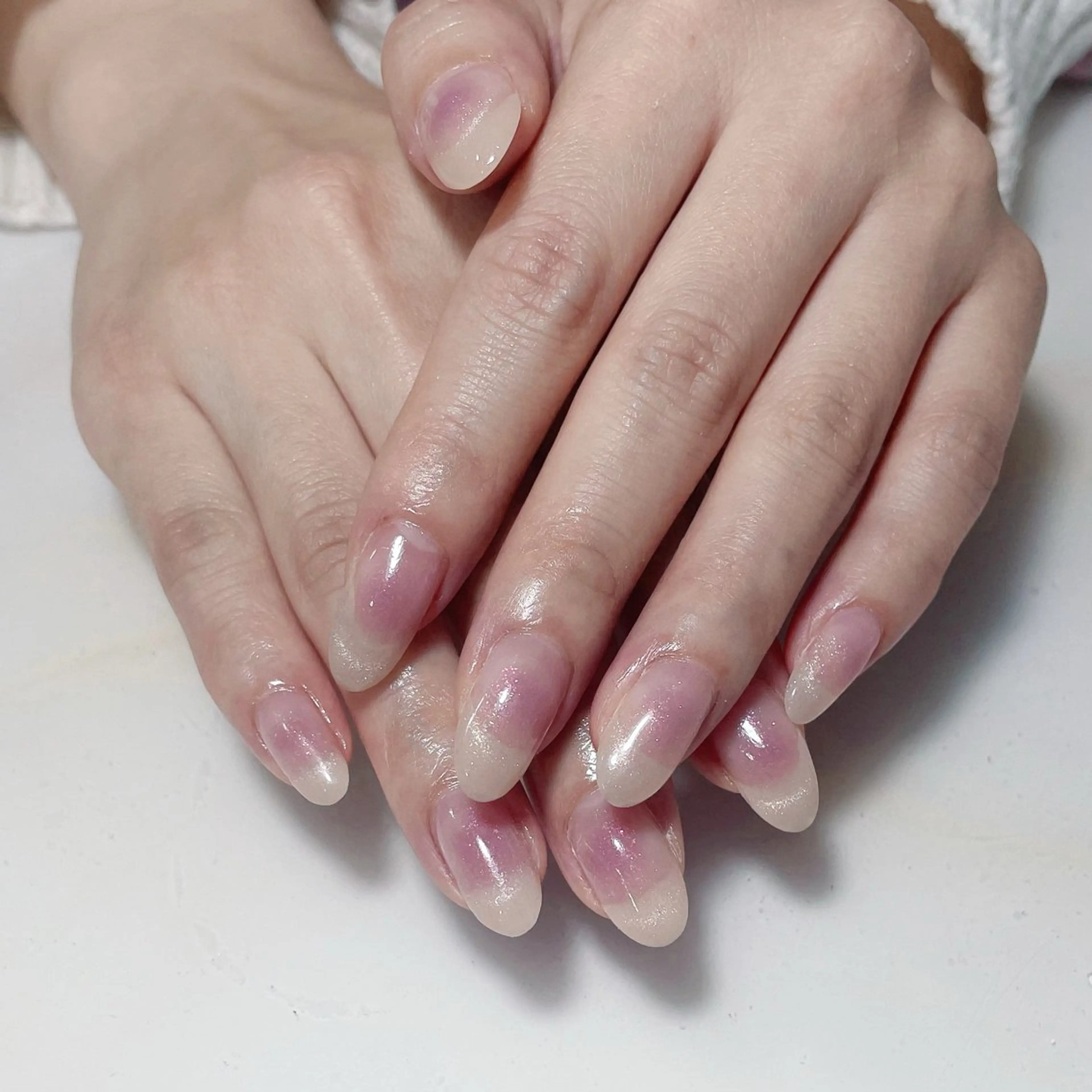 ネイル アートネイル フレンチネイル ジェルネイル グラデーション 韓国ネイル ハンドネイル 久保田 マリコのネイルデザイン