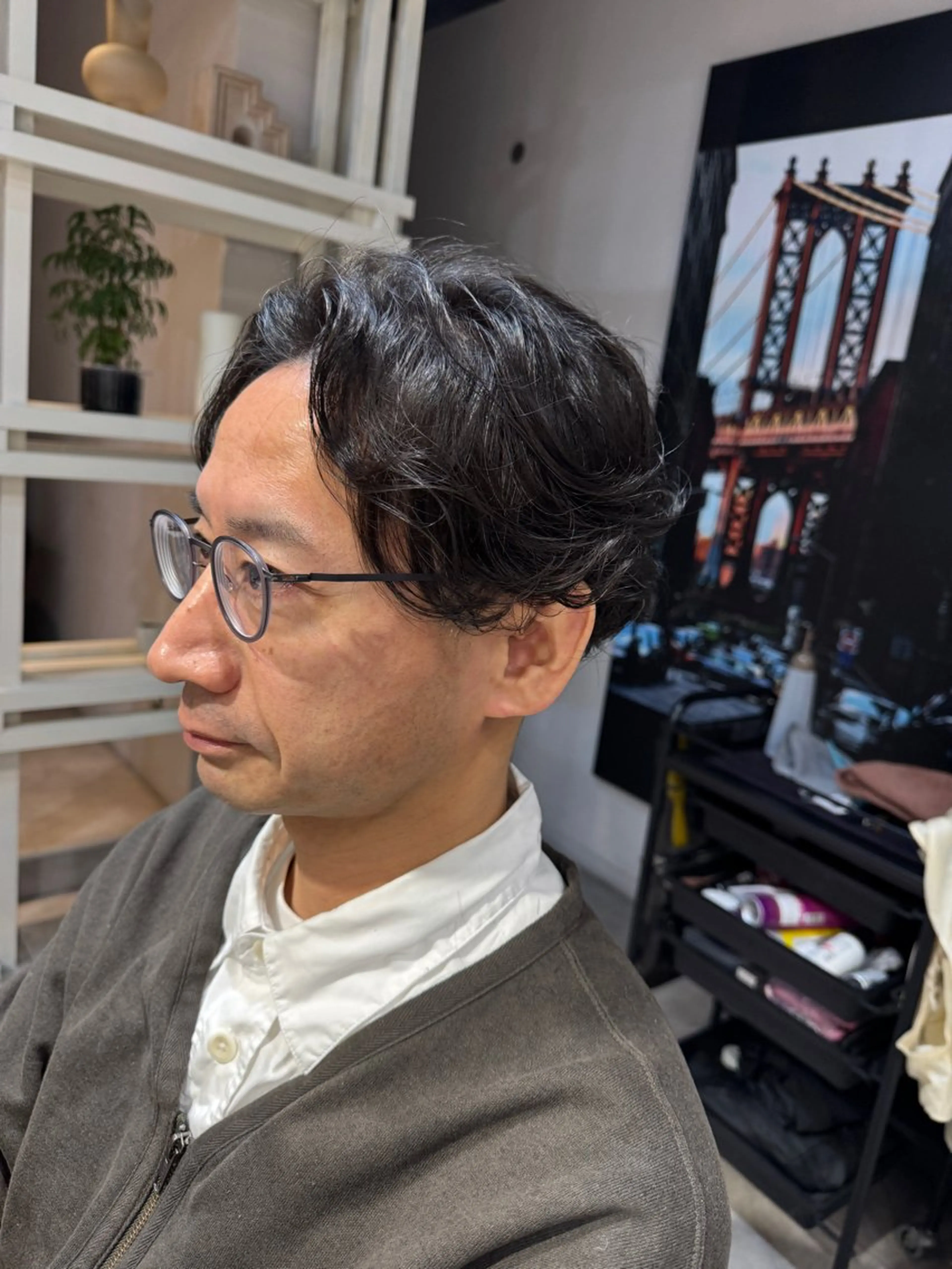 ミディアム パーマ メンズ ミディアムパーマ メンズパーマ カット パーマ Dxxxx III所属・女性目線の大人 メンズ*Ayakaのヘアスタイル