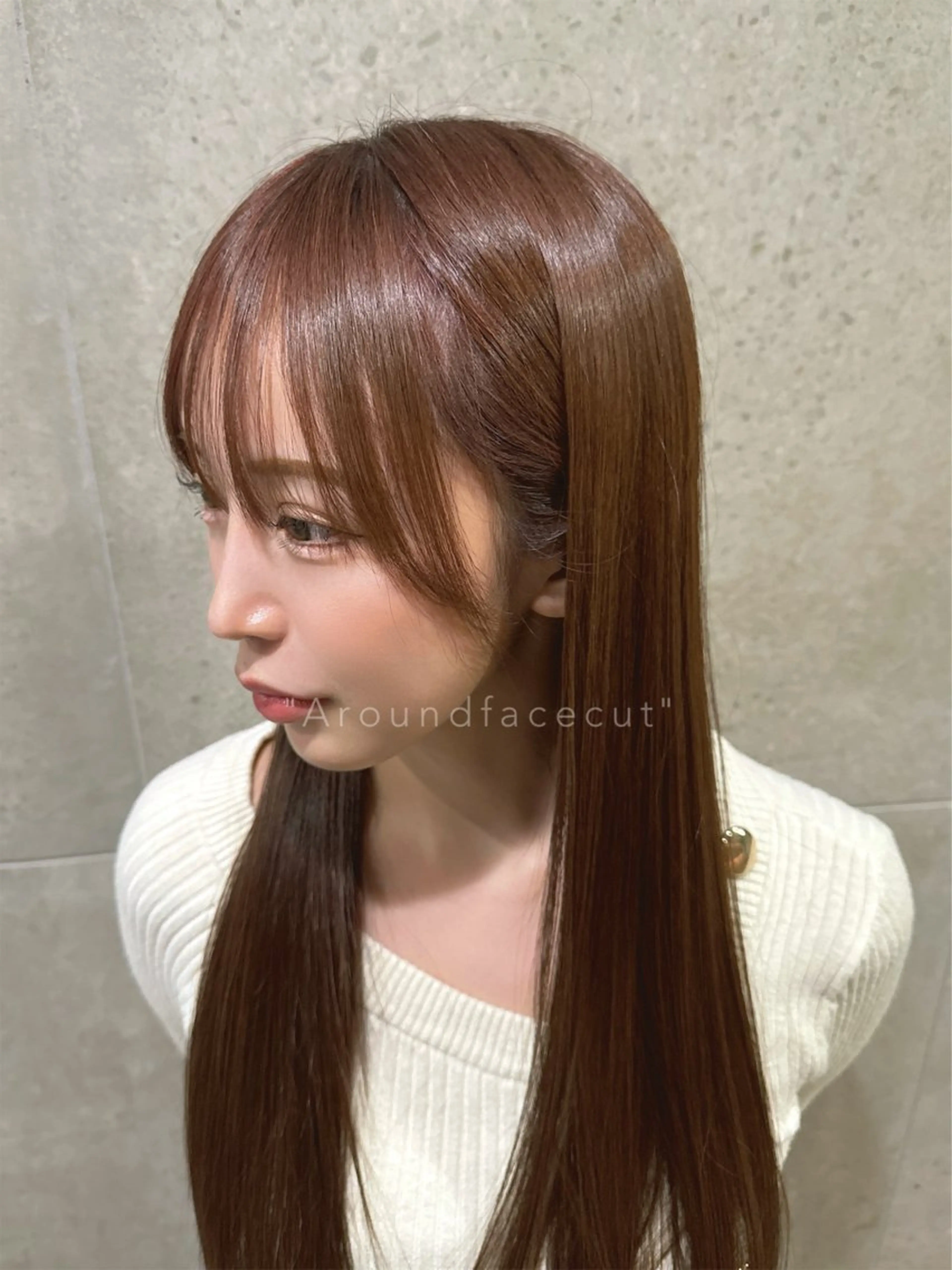 ロング 顔周りカット カット トリートメント 山中 優 🎨大人艶colorのヘアスタイル
