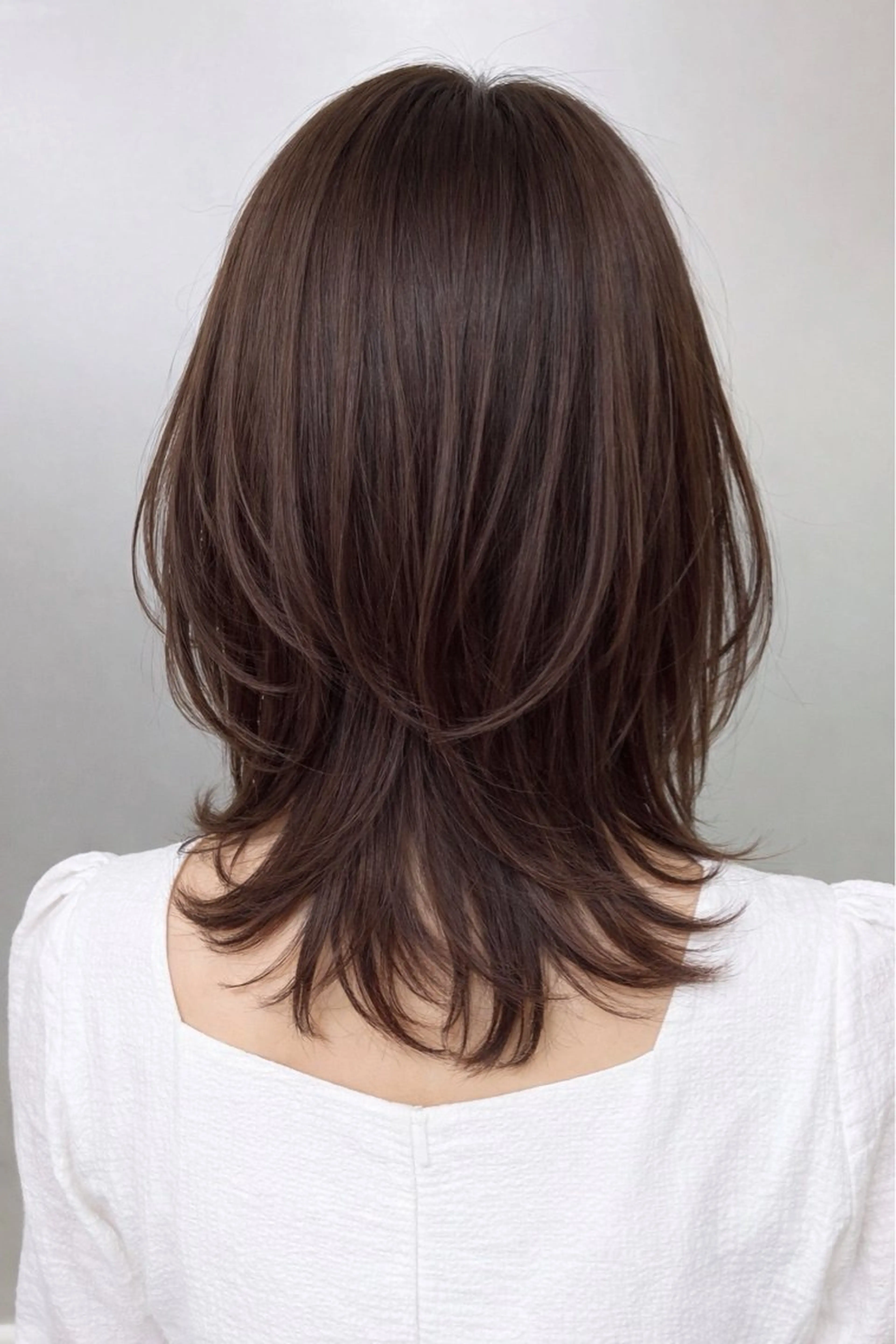 ミディアム ミディアムレイヤー レイヤーカット カットモデル募集‎ / 角本 藍のヘアスタイル