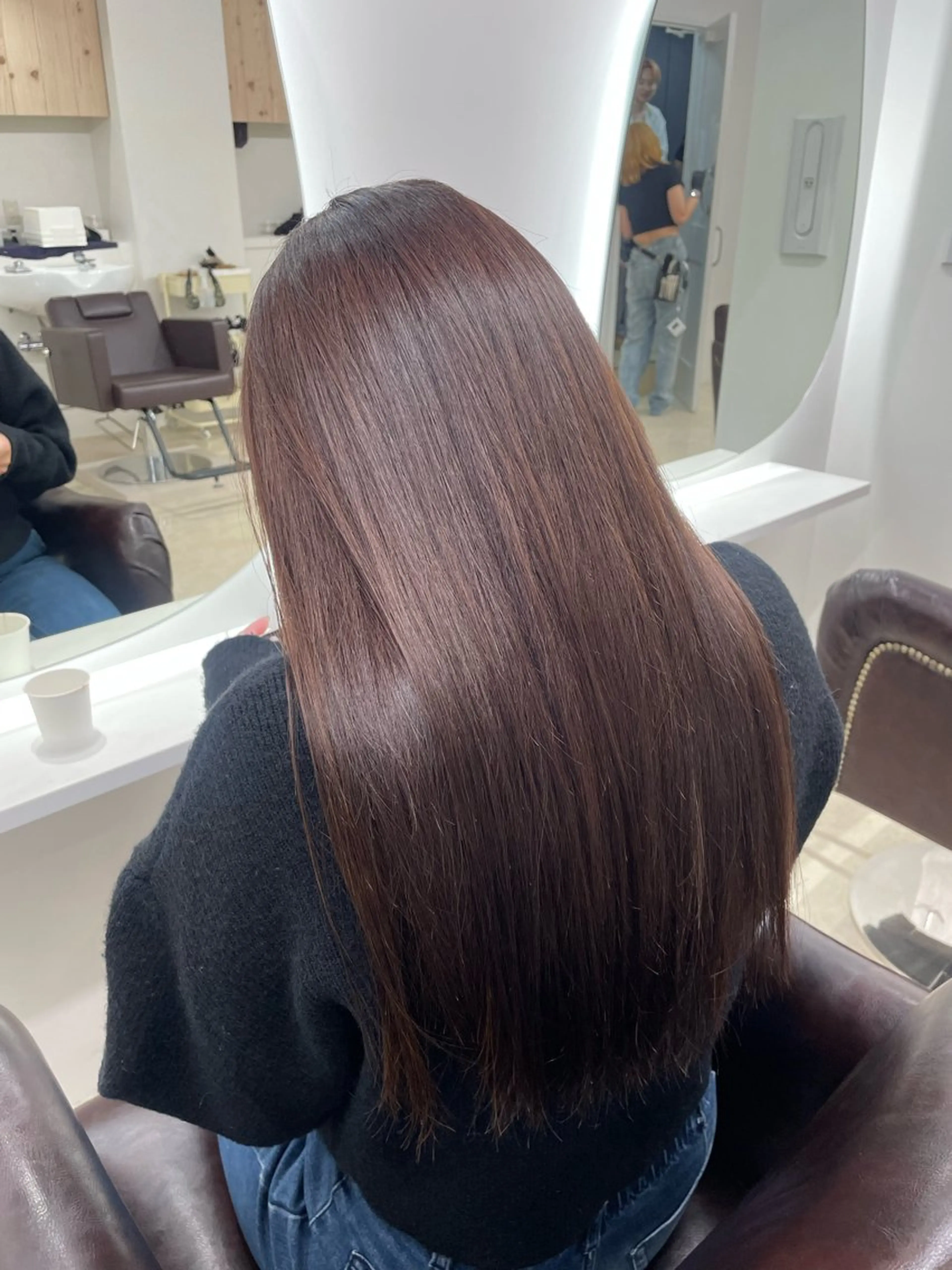 ロング パーマ 縮毛矯正 トリートメント ヘアセット 新宿/韓国ヘア/ 髪質改善ストレートのヘアスタイル