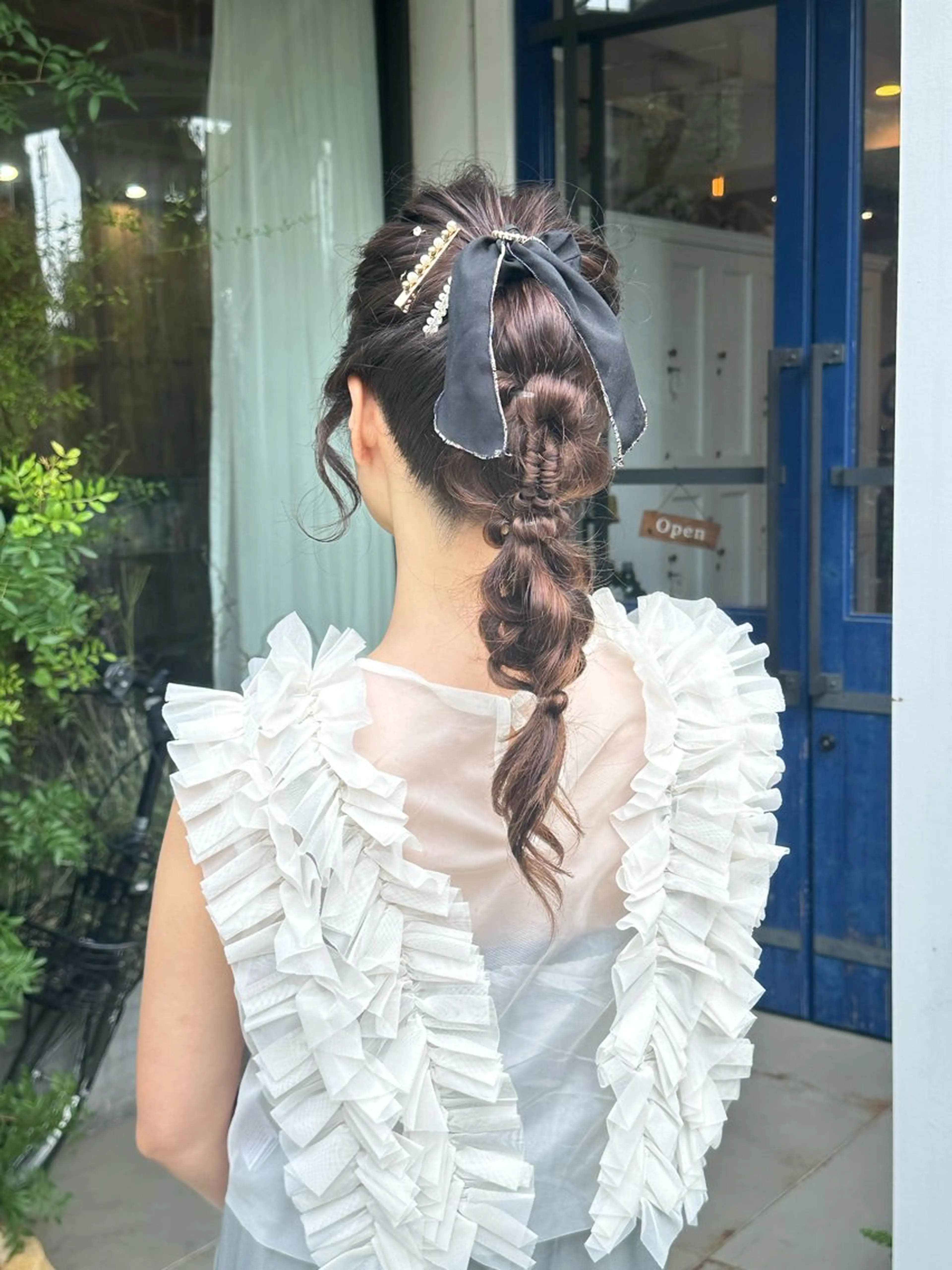 ロング ヘアセット 山之内匠/艶カラー/ ハイトーン/ブリーチのヘアスタイル