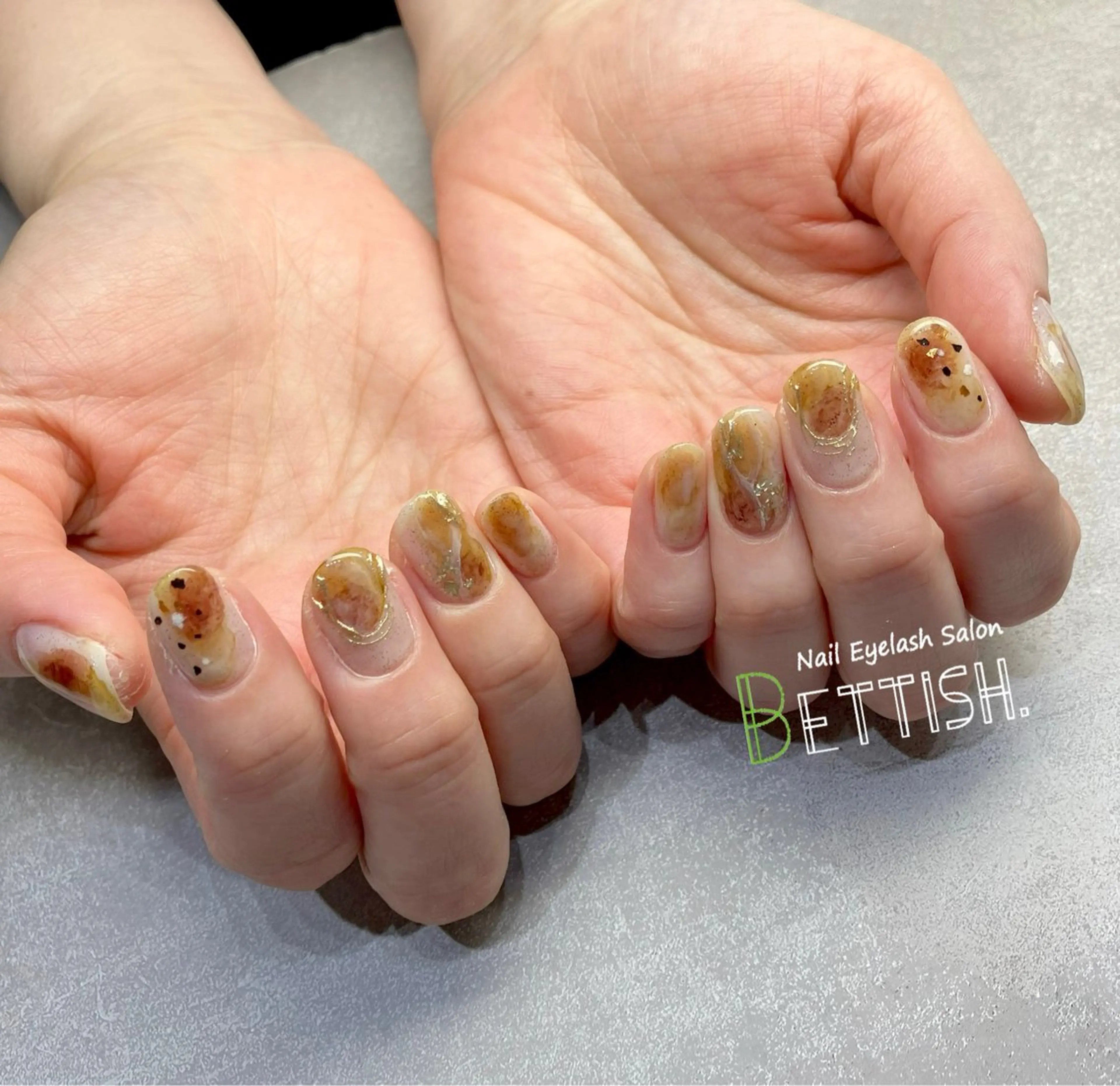 ネイル ブラウン ハンドネイル BETTISH. KUMIKO☺︎︎のネイルデザイン
