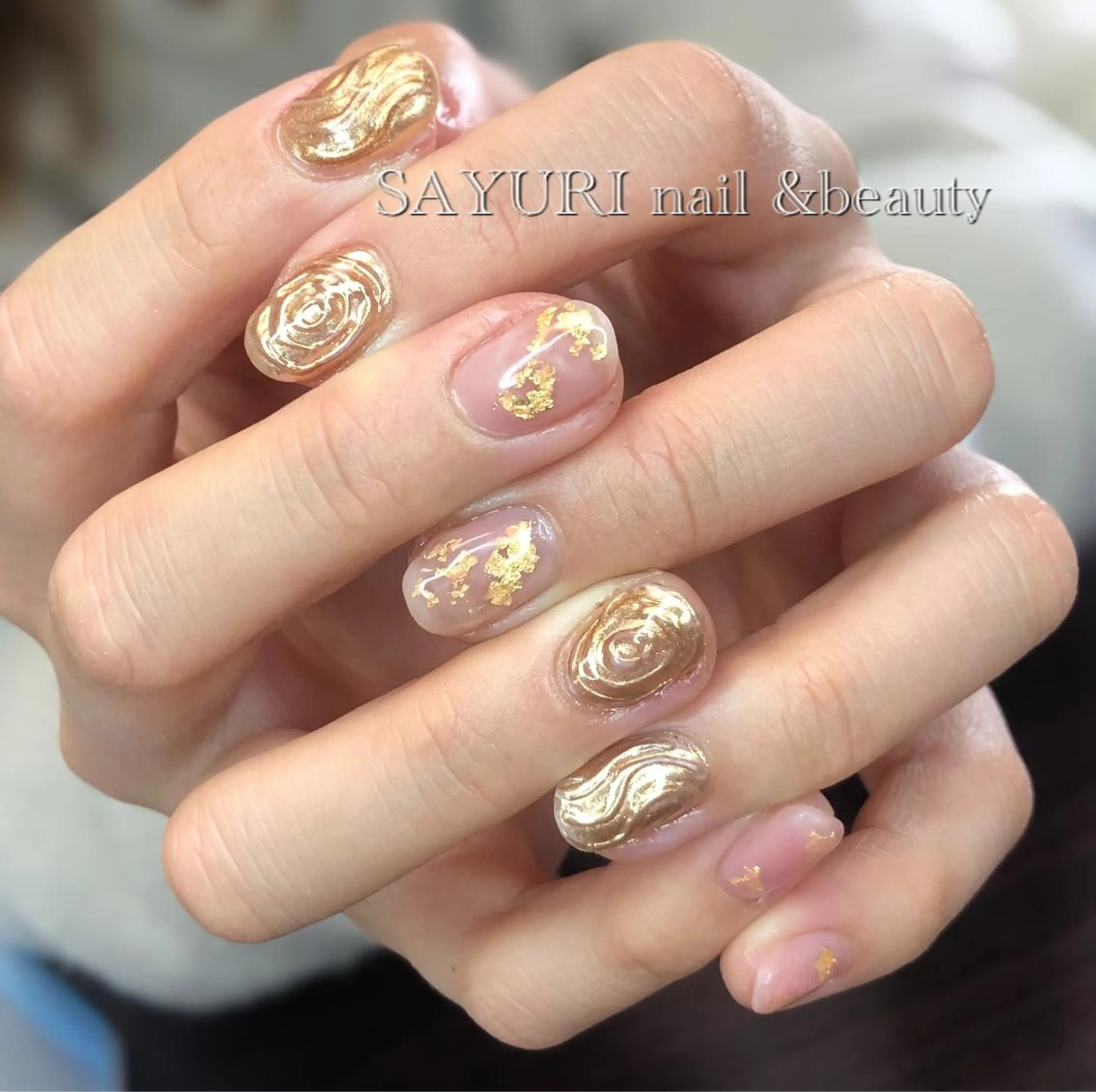 ネイル ミラーネイル ハンドネイル さゆりネイル&ビューティーサロン所属・古屋 早友里のネイルデザイン