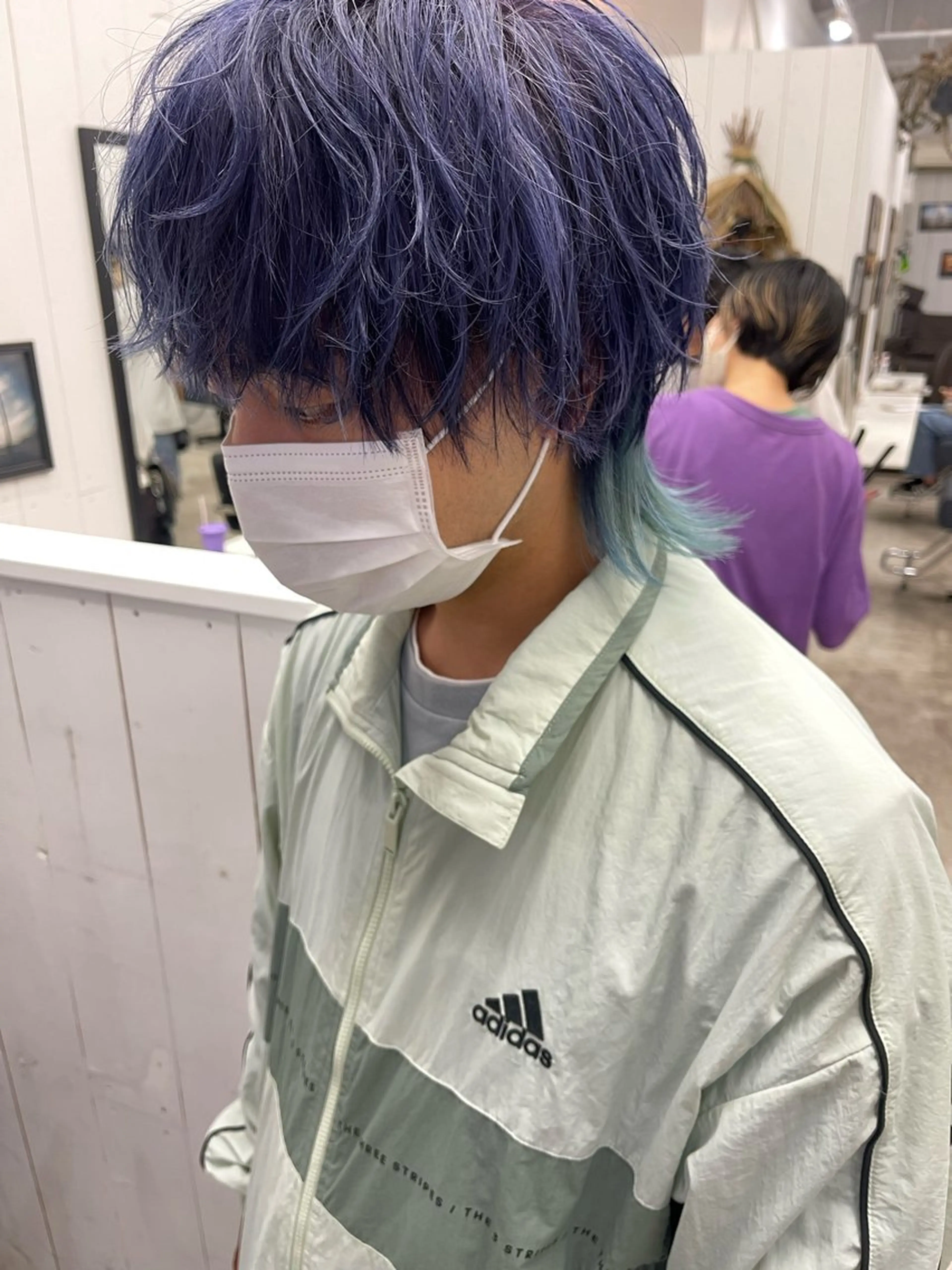 カラー メンズ マッシュウルフ マッシュ メンズウルフカット ウルフカット 📍葛西りんたろう/ ENVのヘアスタイル