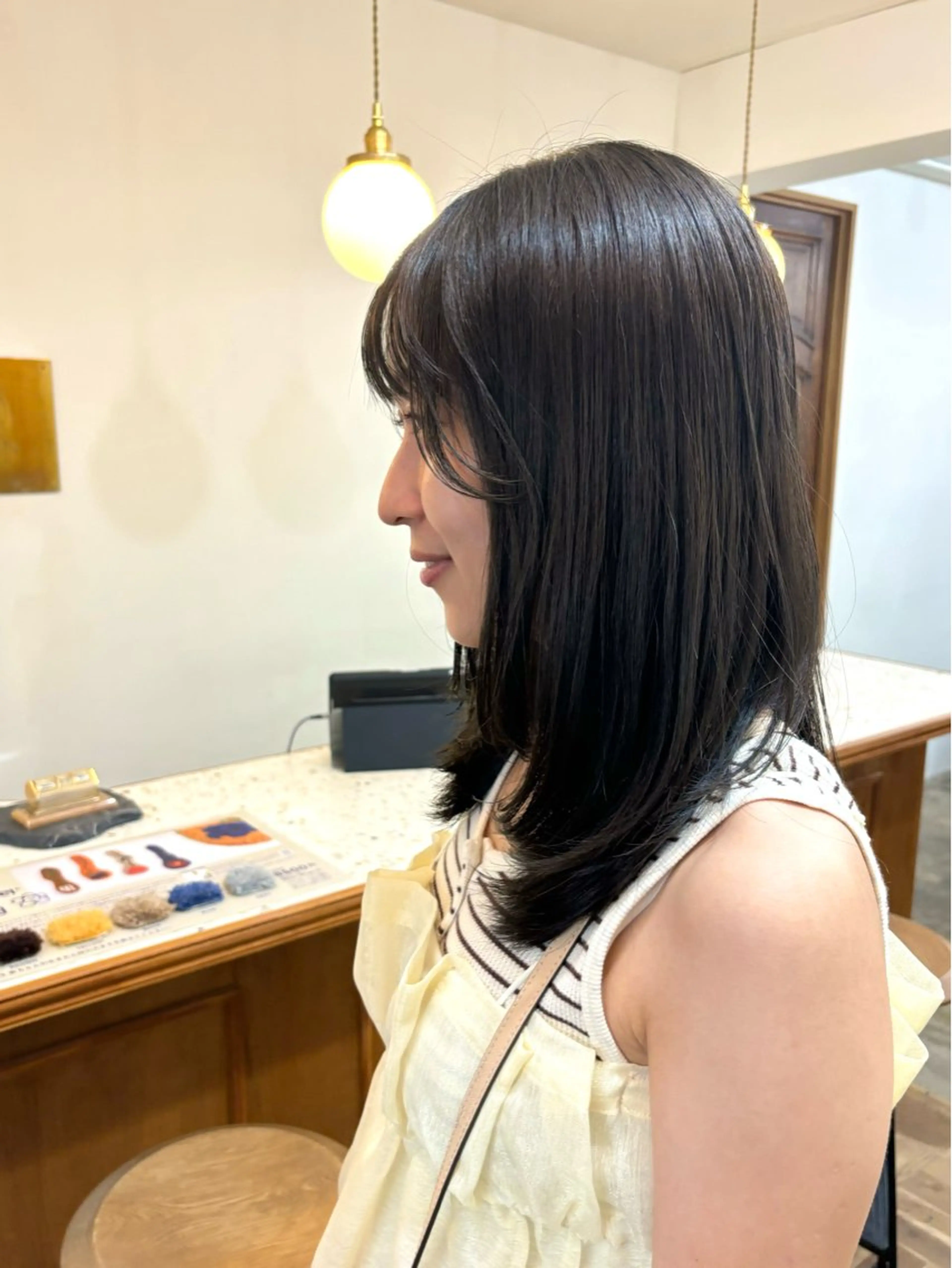 セミロング カラー 透明感カラー オリーブカラー カット ヘアカラー CIEN所属・ayano🫧 《CIEN》のヘアスタイル