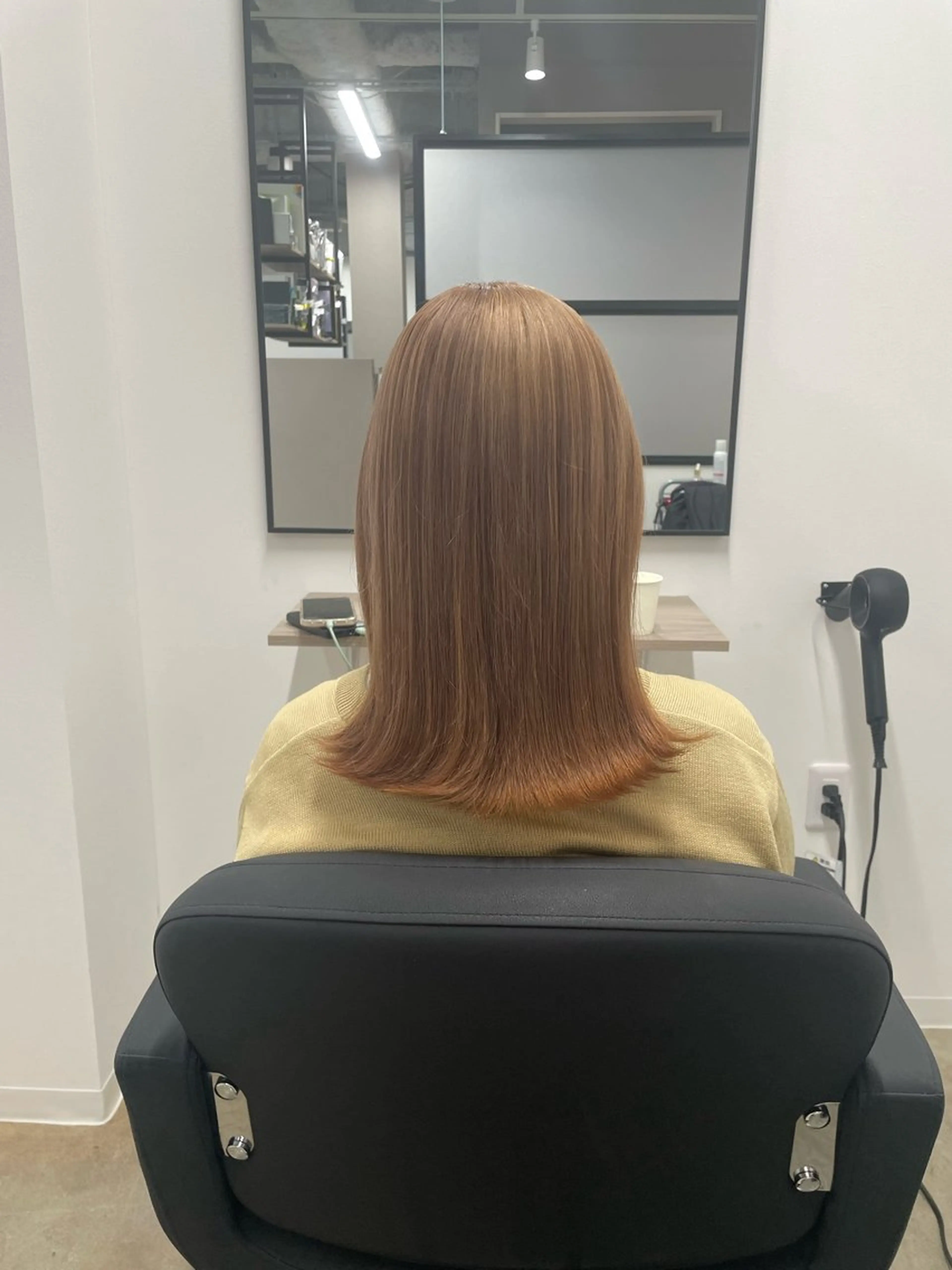 セミロング カラー 菅野 萌愛のヘアスタイル