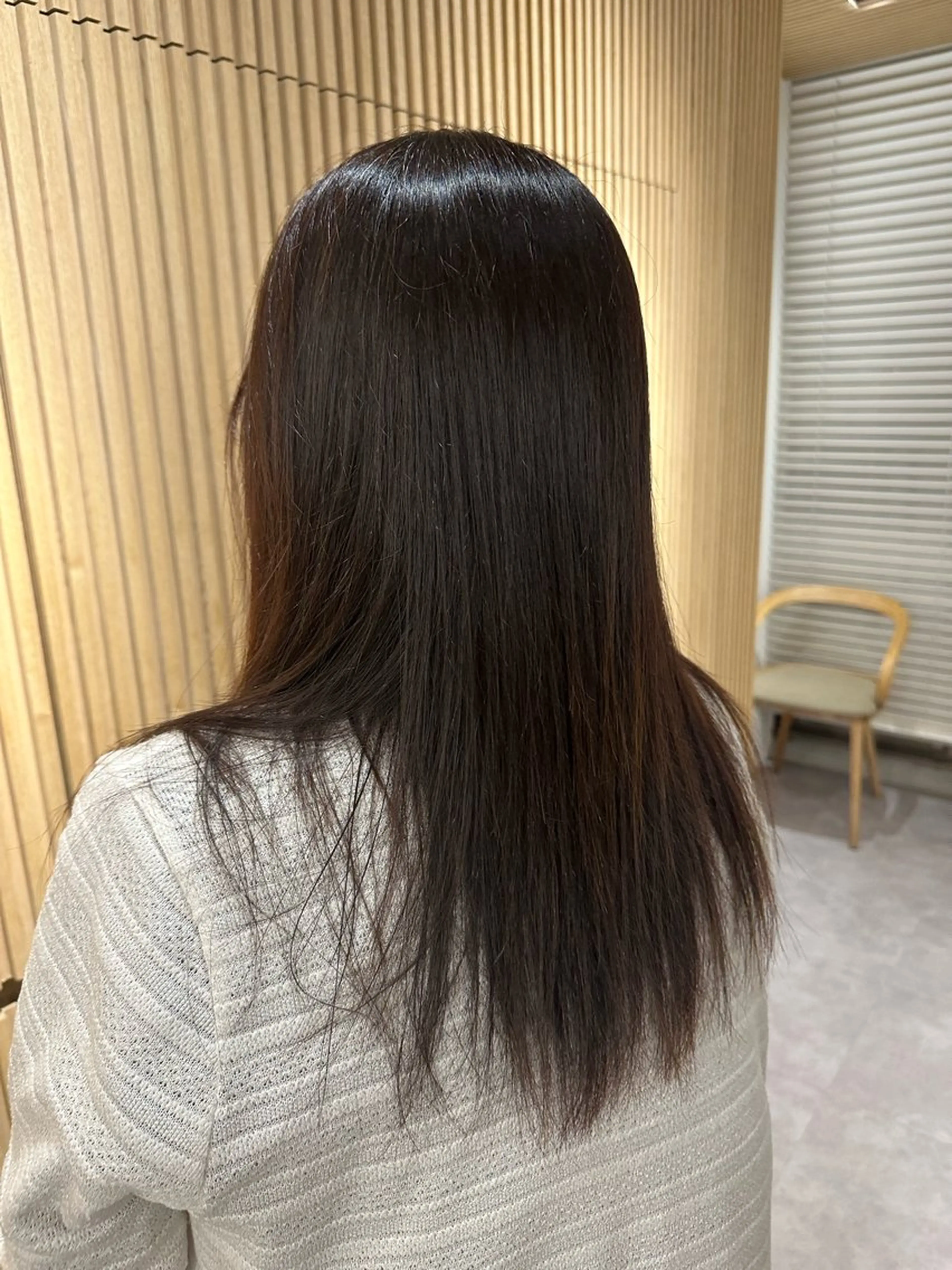 セミロング 縮毛矯正 藤村 将士のヘアスタイル