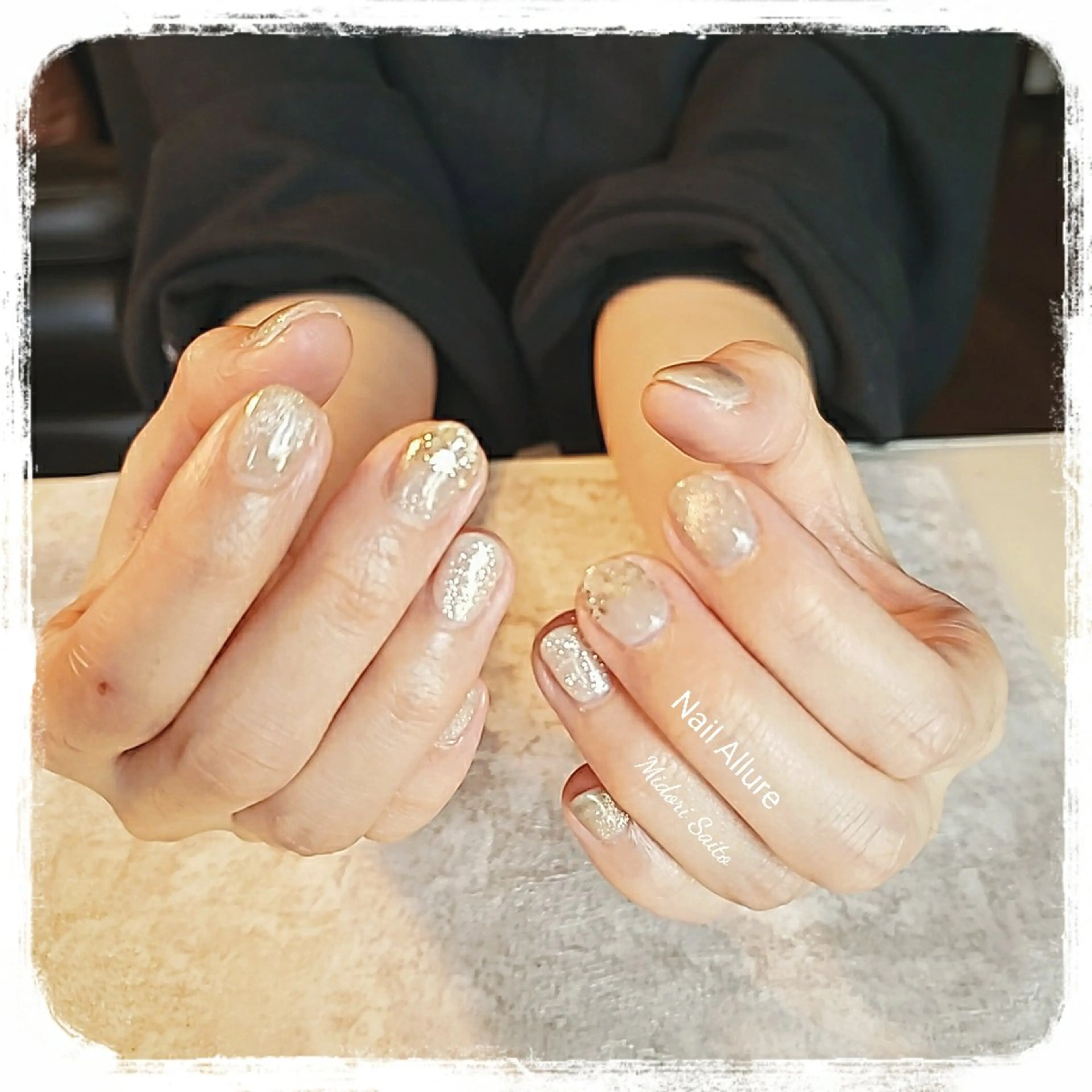 ネイル ジェルネイル グリーン マグネットネイル ニュアンスネイル スカルプネイル Nail Allure(ネイル アルーア)所属・Nail Allureのネイルデザイン