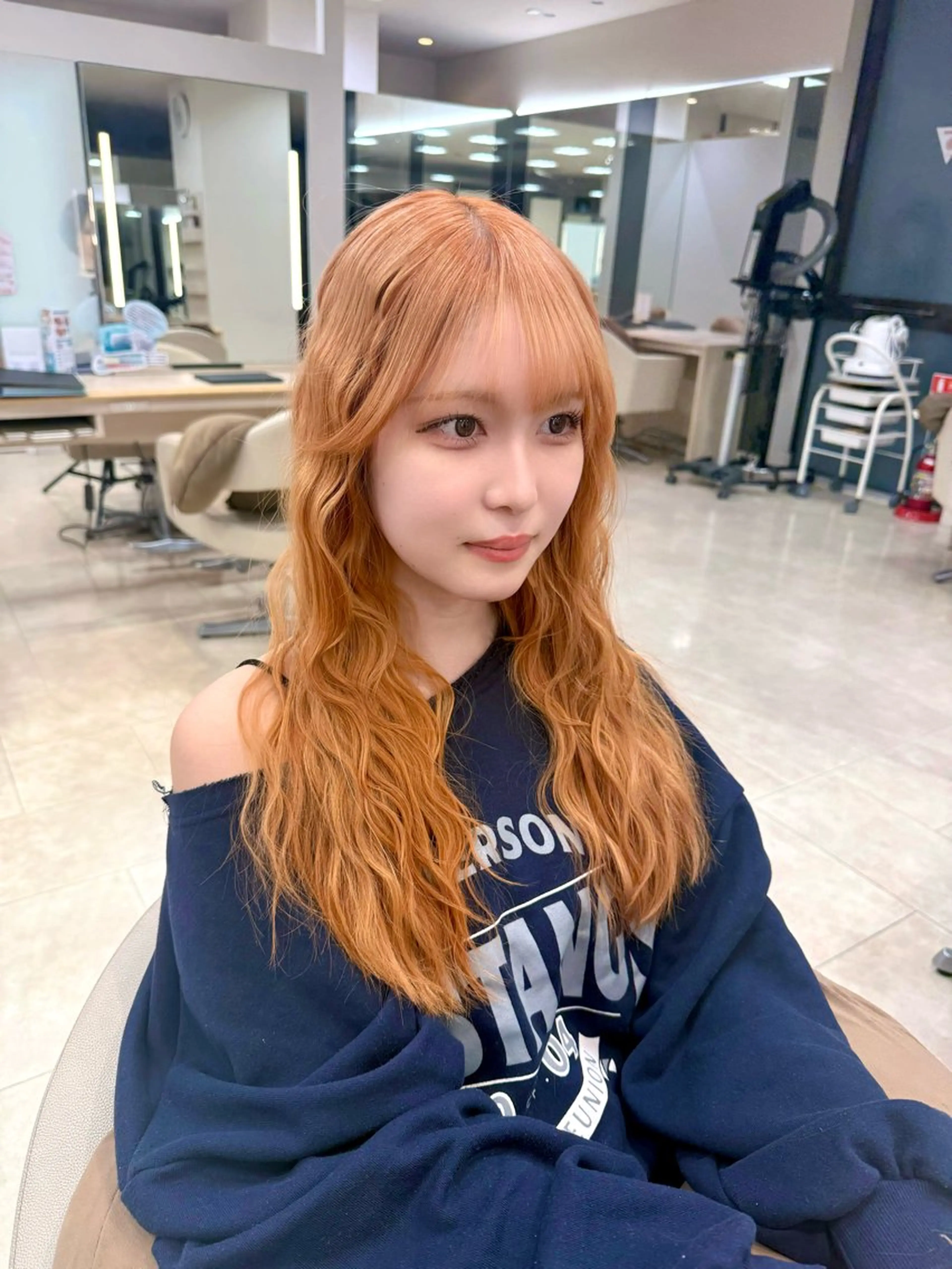 ロング カラー パーマ ヘアアレンジ 🍒KIKUCHI KANAE🍒のヘアスタイル