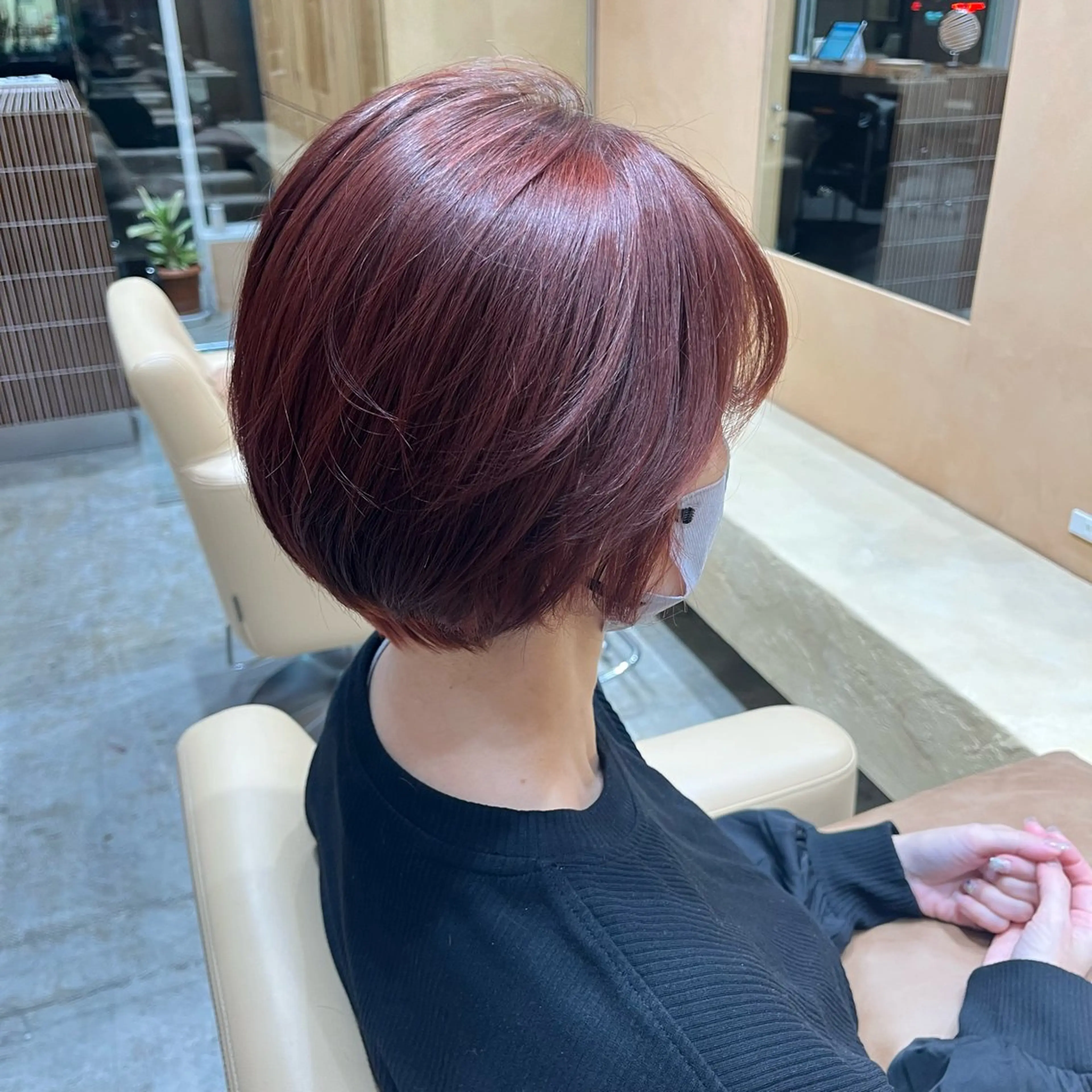 ショート カラー ショートボブ レッドカラー ボブ ショートヘア hair　make ONE009 平塚所属・🌟ショートカット 募集中🌟しだあつきのヘアスタイル