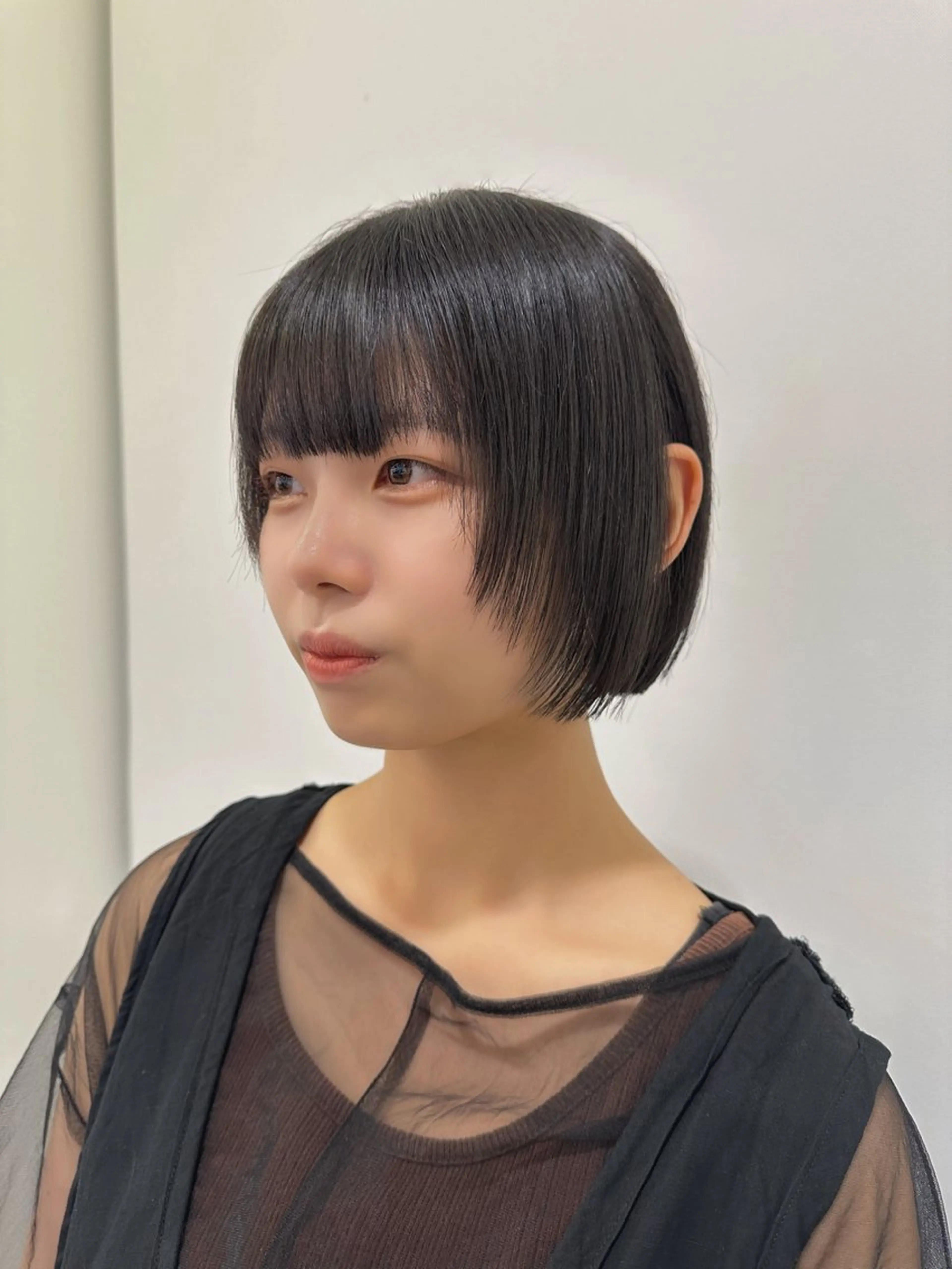 ショート ボブレイヤー ボブ 顔周りカット レイヤーカット エスポワール所属・YUSHI HORIUCHIのヘアスタイル