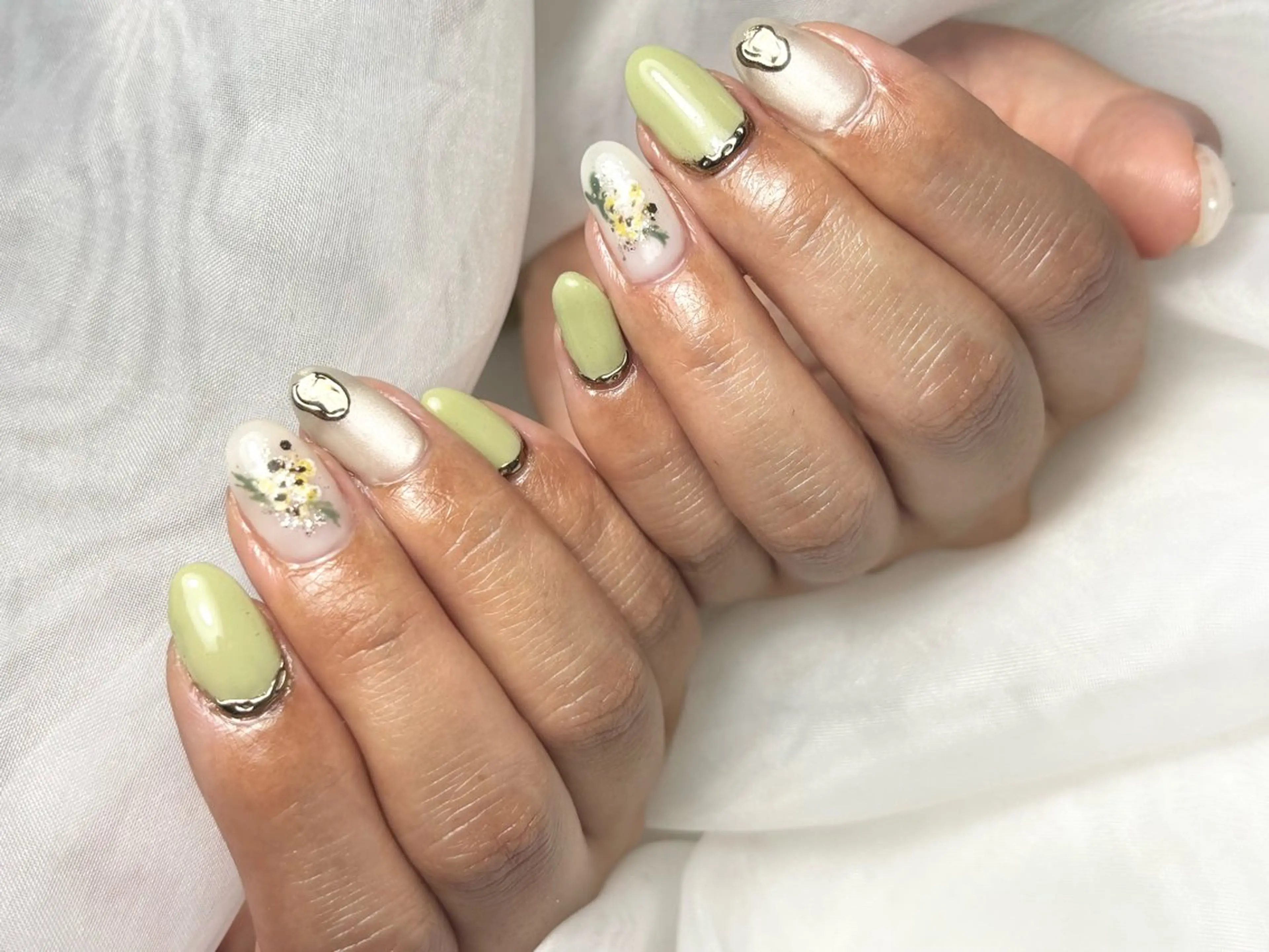 ネイル 春ネイル ハンドネイル MIKA ♡のネイルデザイン