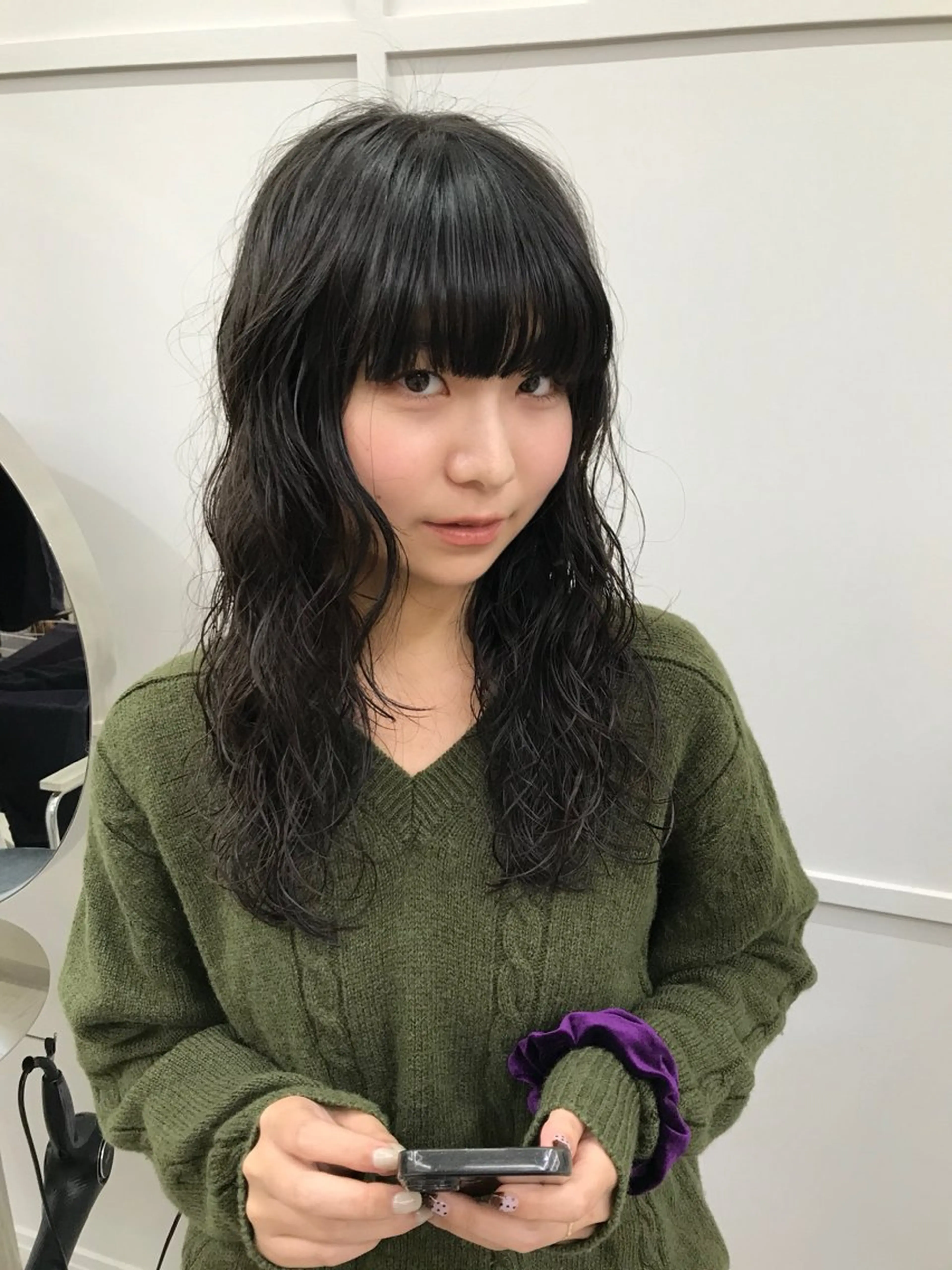 ロング runa/パーマ /ワンカラーモデルのヘアスタイル