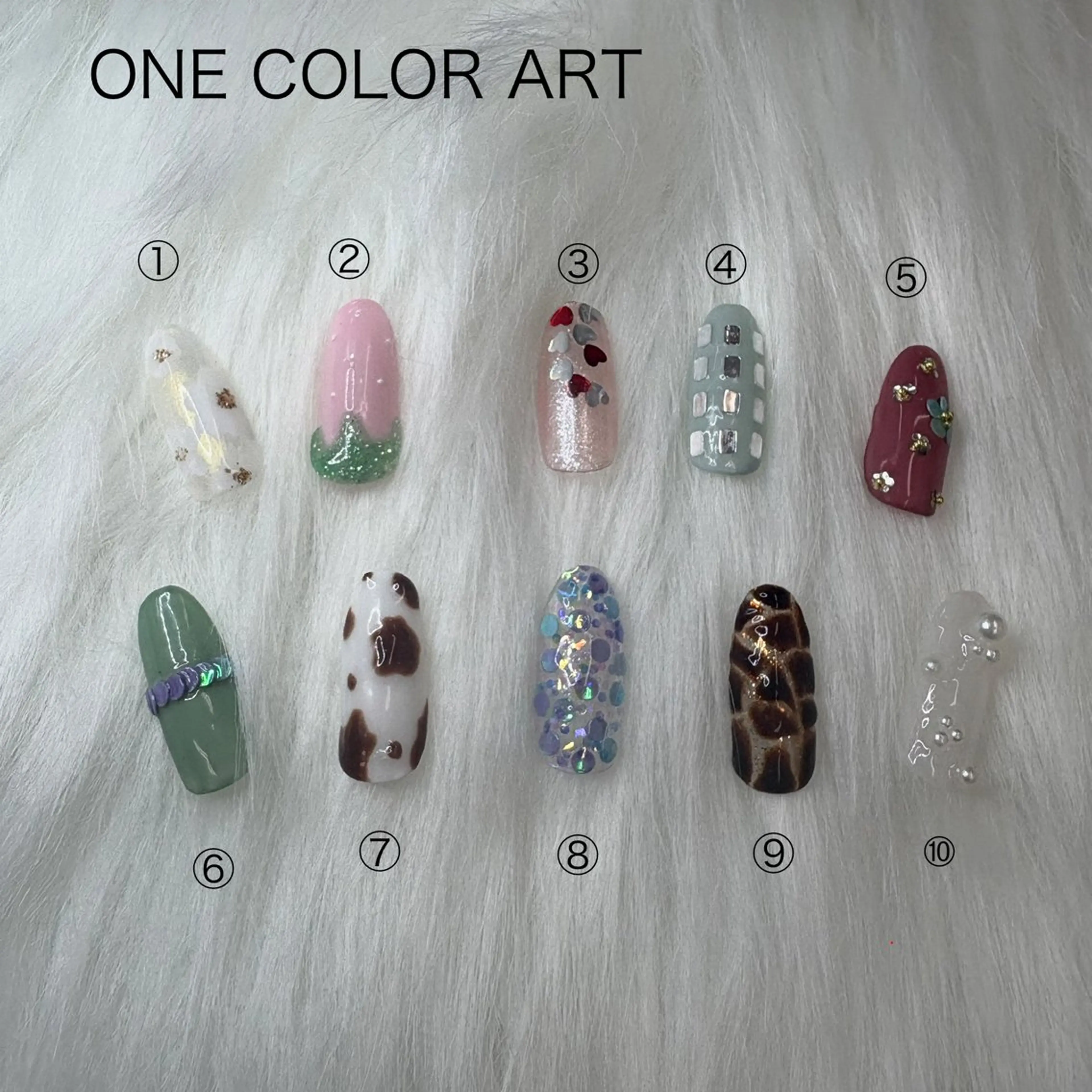 【オフ有】ワンカラー+写真アート2本付 0円の写真