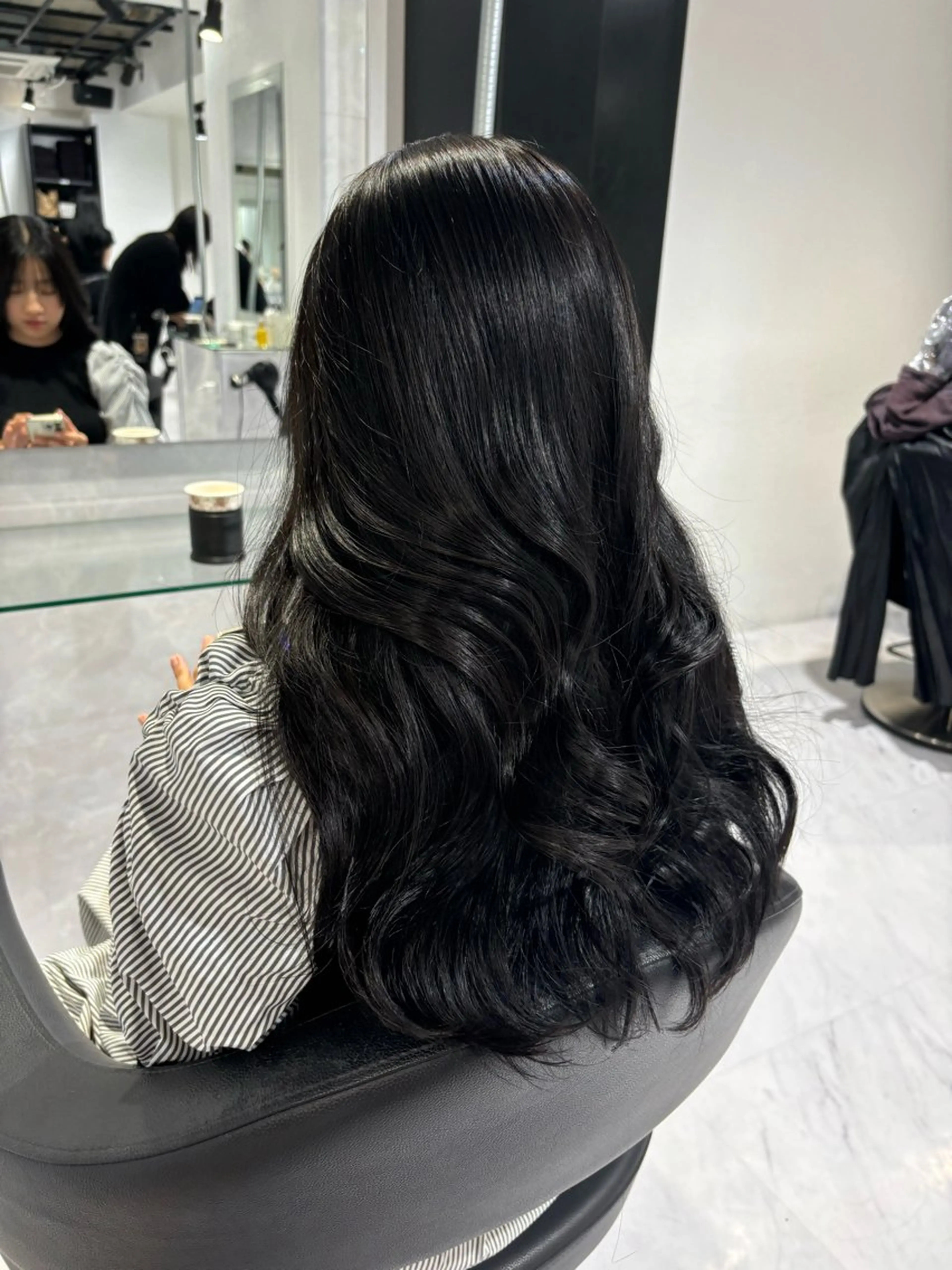 ロング カラー ヘアカラー トリートメント ヘッドスパ ヘアセット 表参道♡暗髪^ྀི 艶カラー♡アユミのヘアスタイル