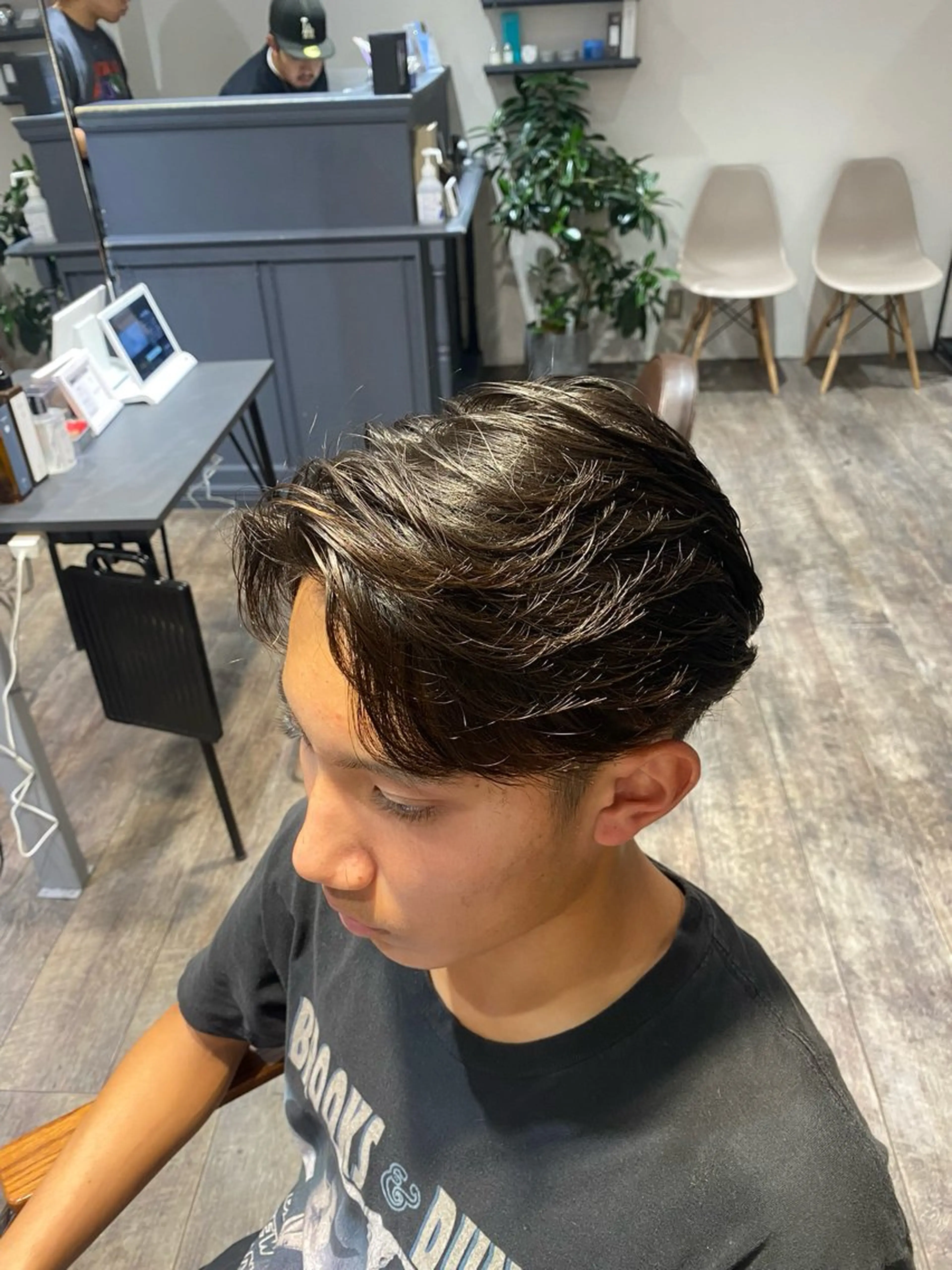 ショート パーマ メンズ カット パーマ 江﨑 翔のヘアスタイル