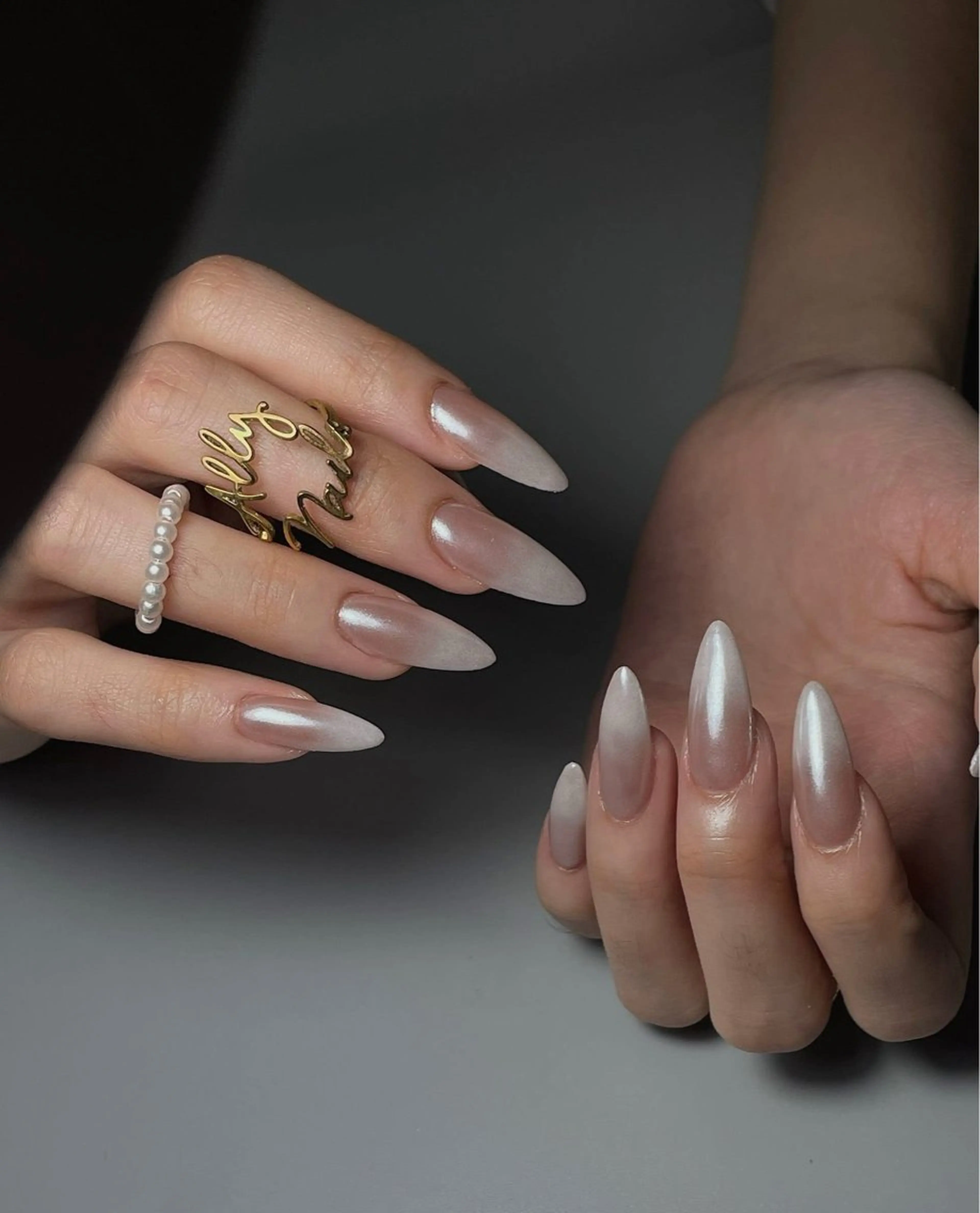 ネイル チークネイル フレンチネイル グラデーション 韓国ネイル マグネットネイル ハンドネイル Heng688 へンのネイルデザイン