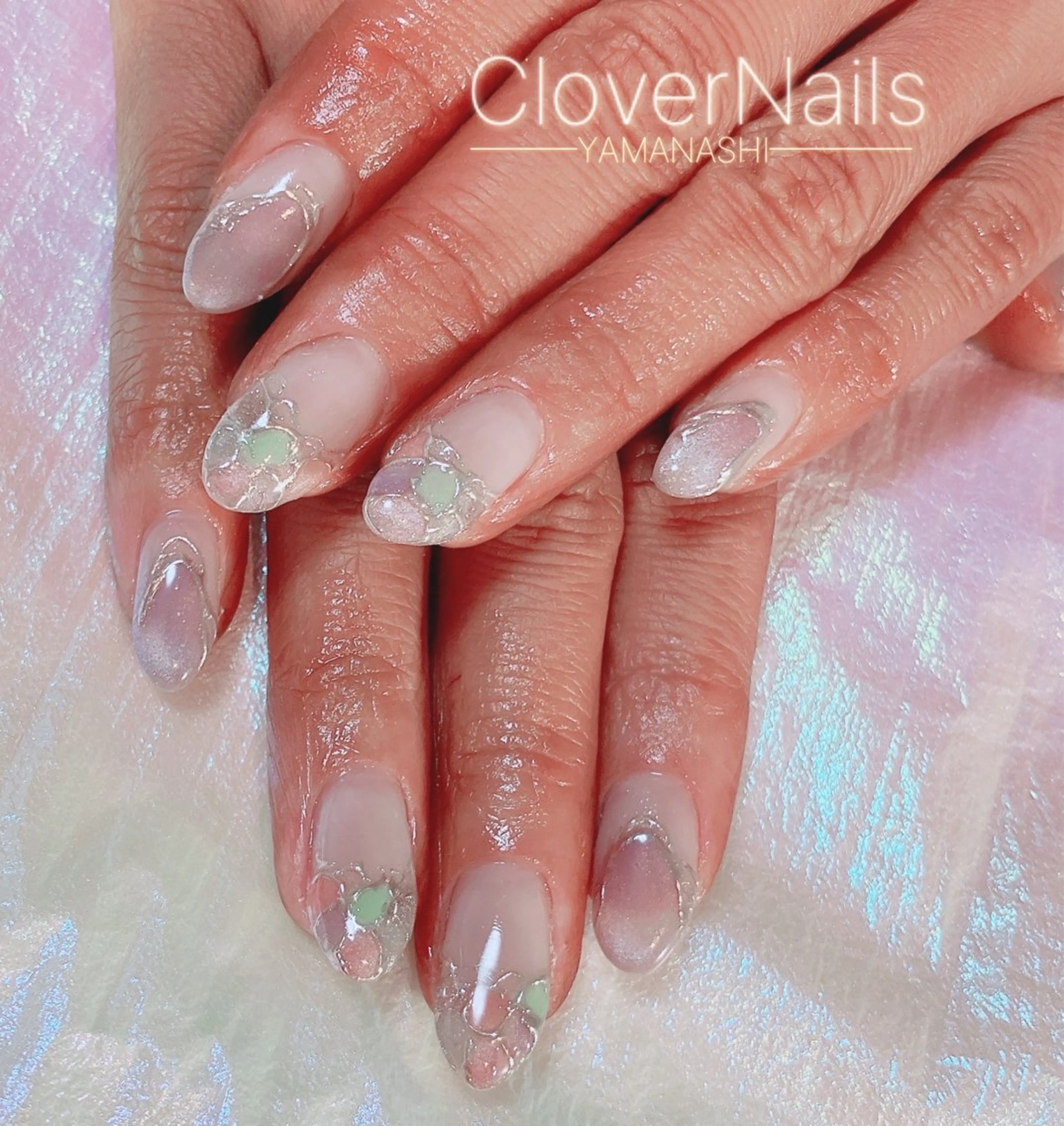 ネイル ラメ(グリッター) マグネットネイル シンプルネイル フットネイル 自宅ネイルサロン クロバーネイルのネイルデザイン