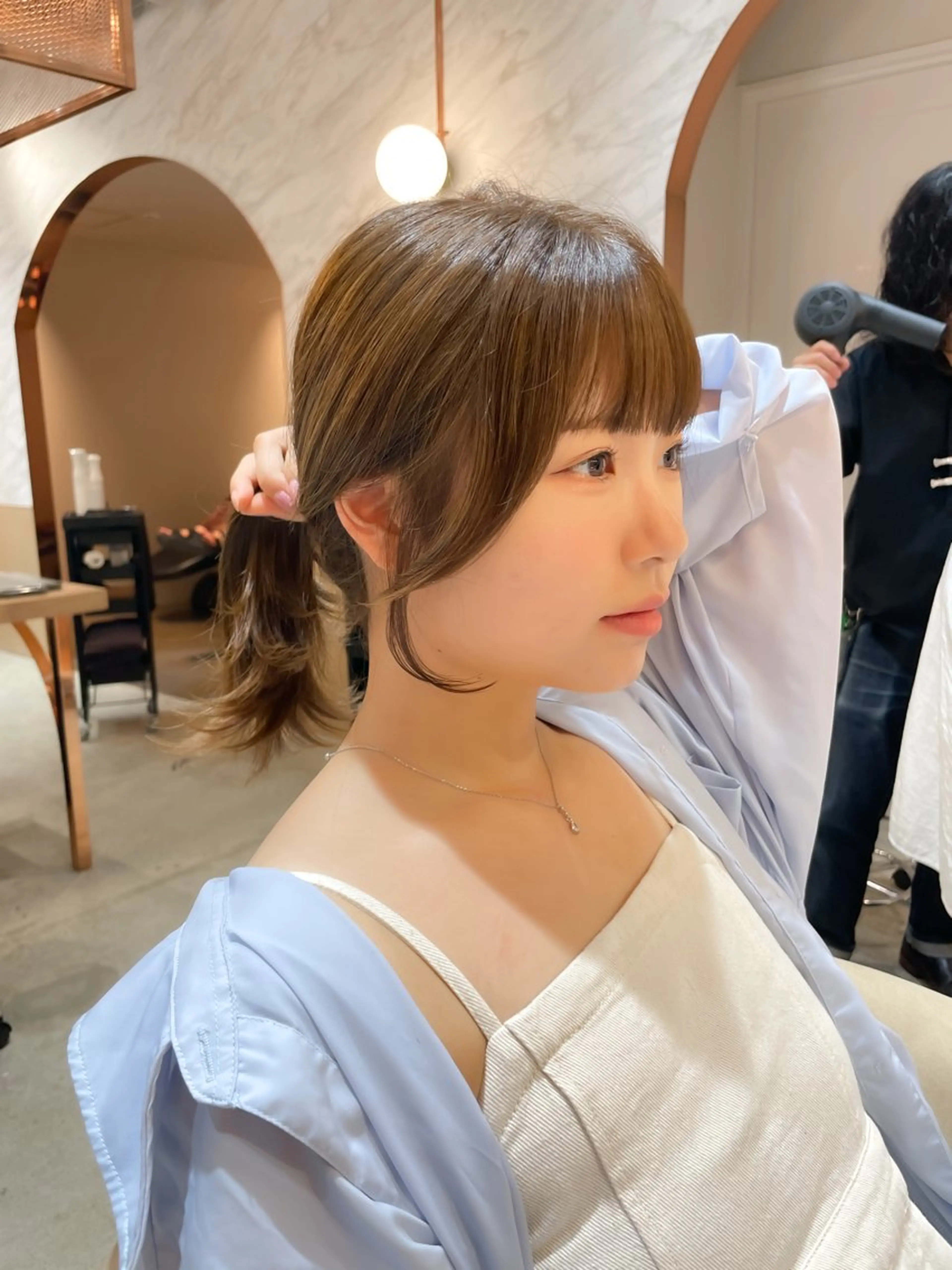 ミディアム カラー カット ヘアカラー 縮毛矯正 トリートメント レイヤー/韓国ヘア 縮毛矯正🫧鈴木颯のヘアスタイル