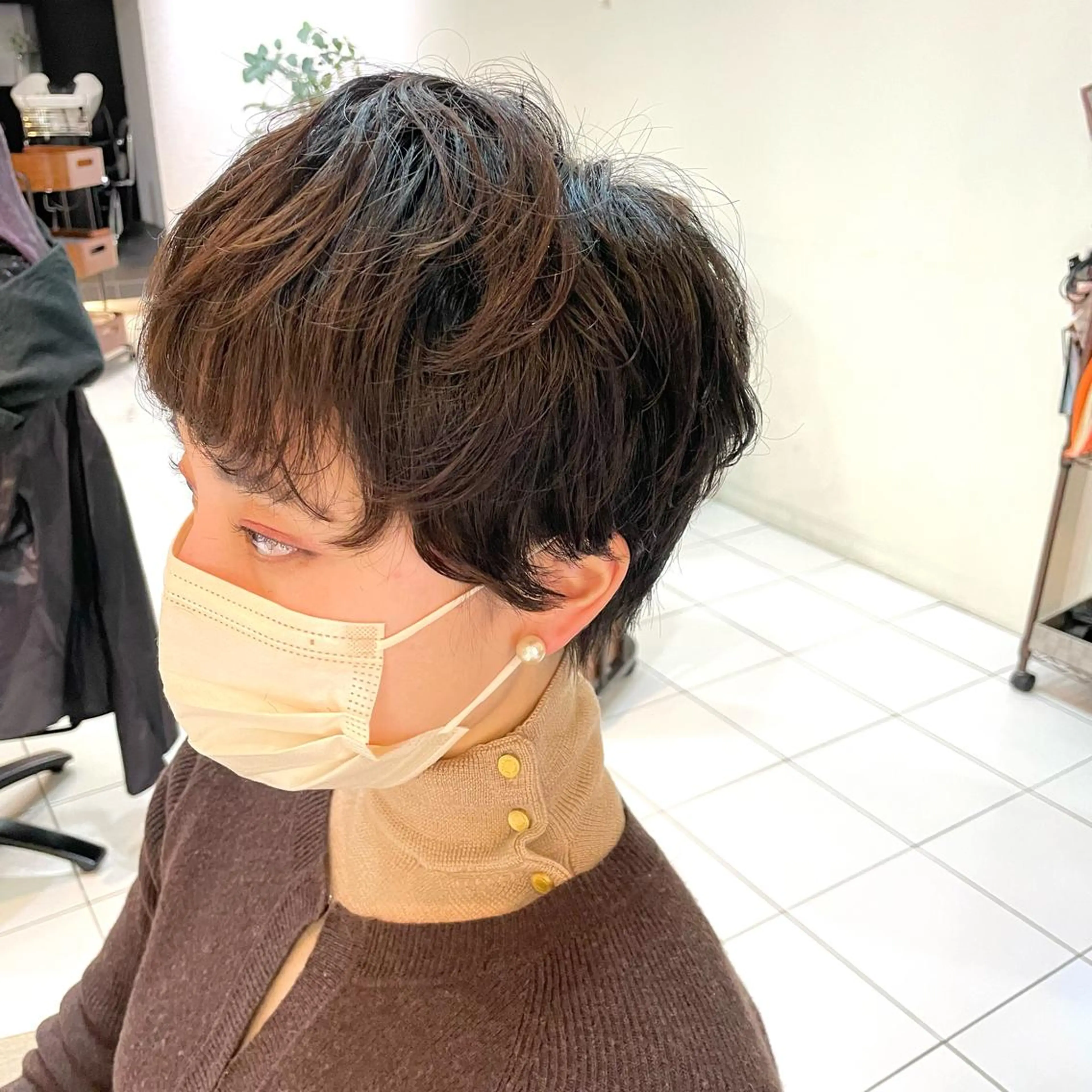 ショート パーマ 透明感カラー/ 寺田千雅子のヘアスタイル