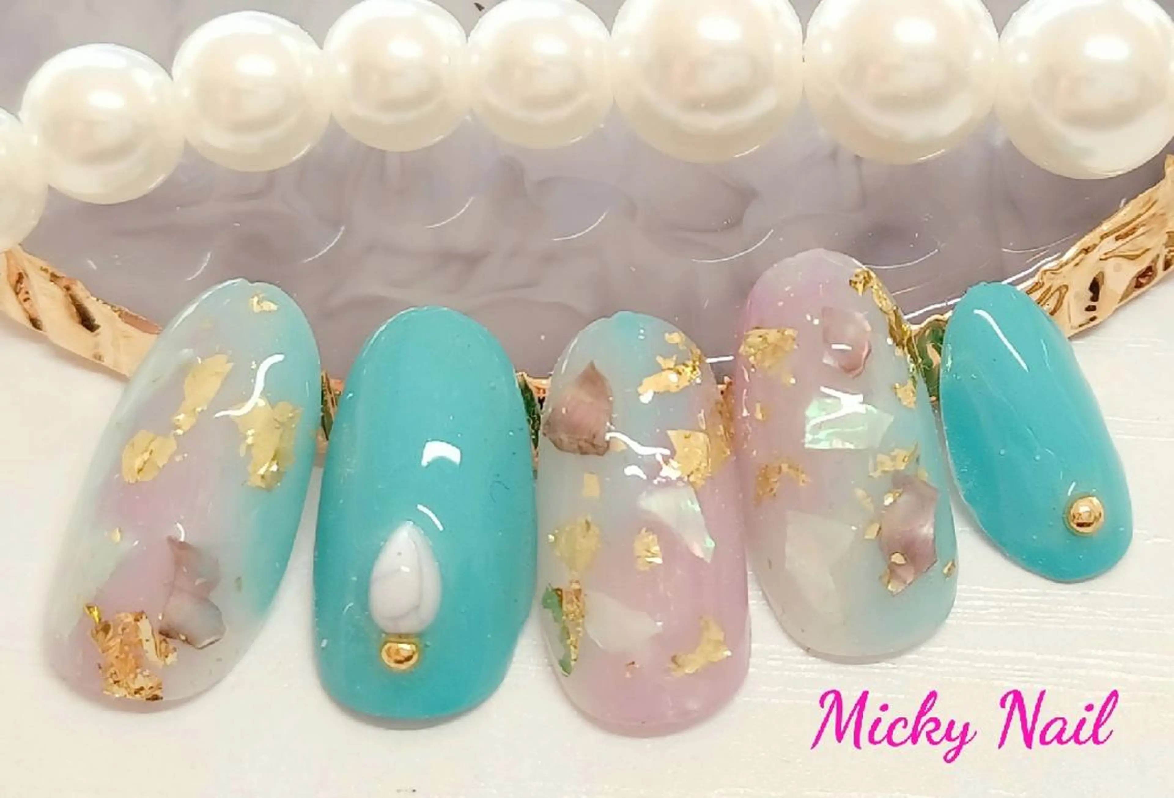 ネイル 夏ネイル Micky nail chikushinoのネイルデザイン