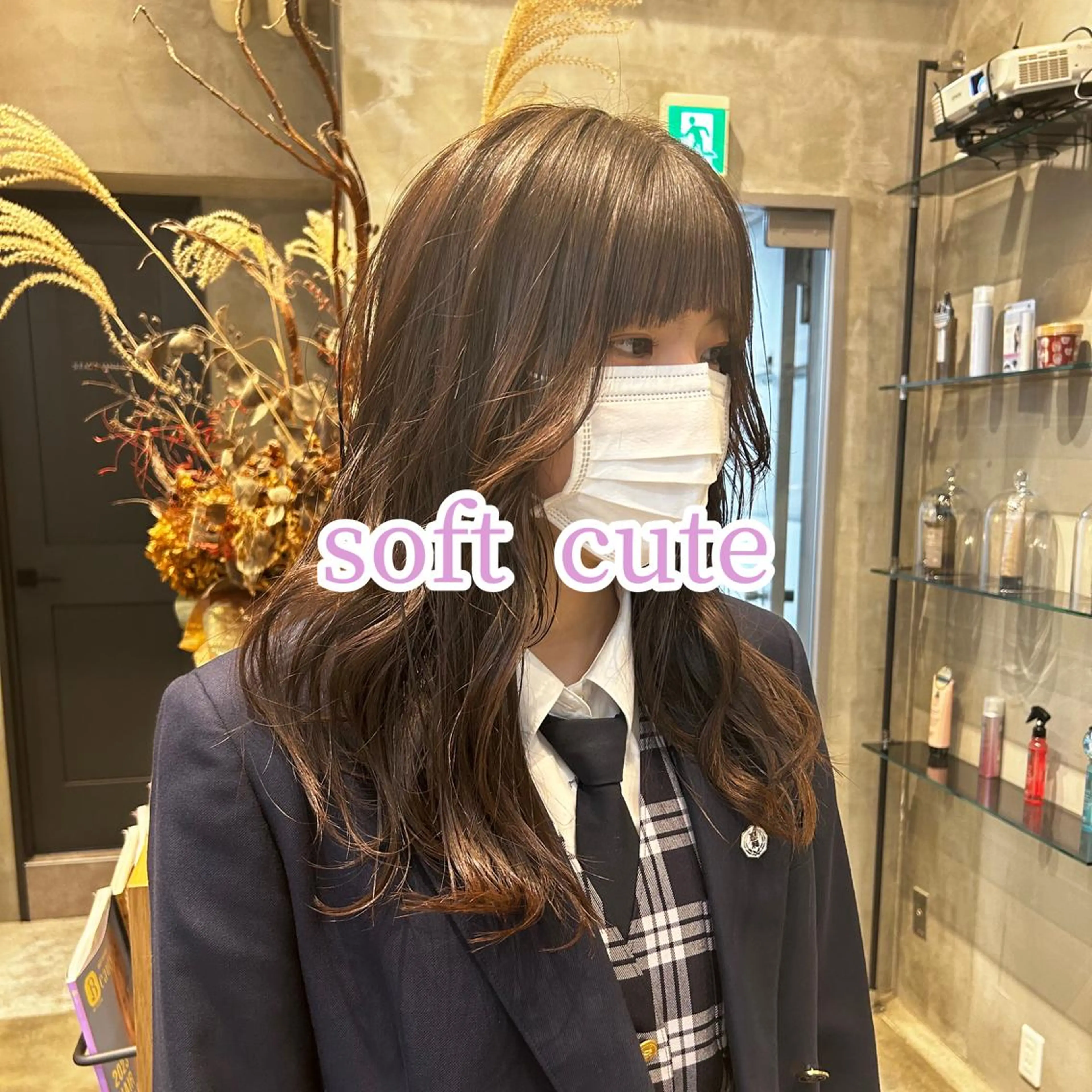 ロング 顔周りカット 韓国風ヘア 髪質改善 ANFINI所属・ボブ・レイヤー 田中 励也のヘアスタイル