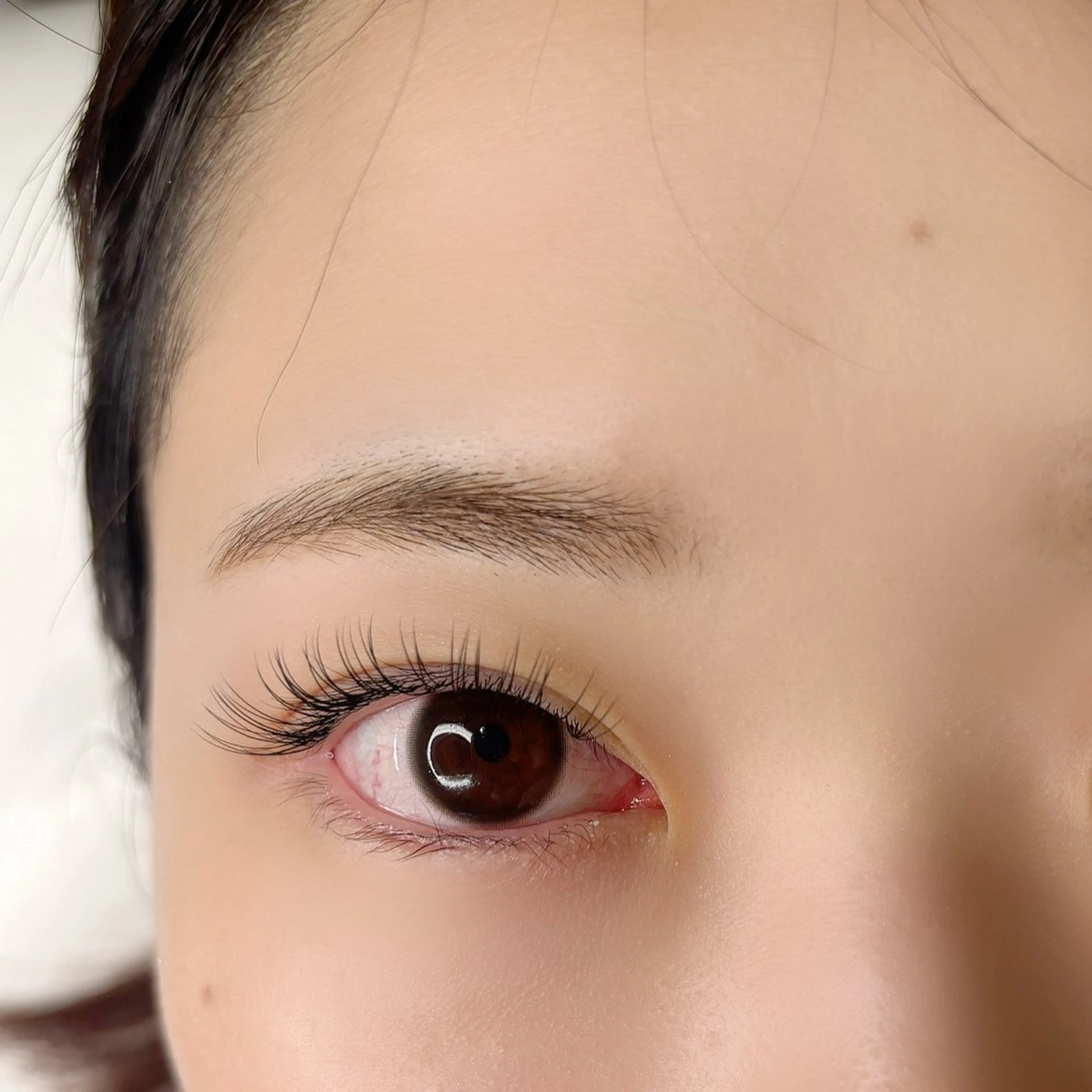 マツエク・マツパ フラットラッシュ 目尻長め natsumi .のマツエク・マツパデザイン