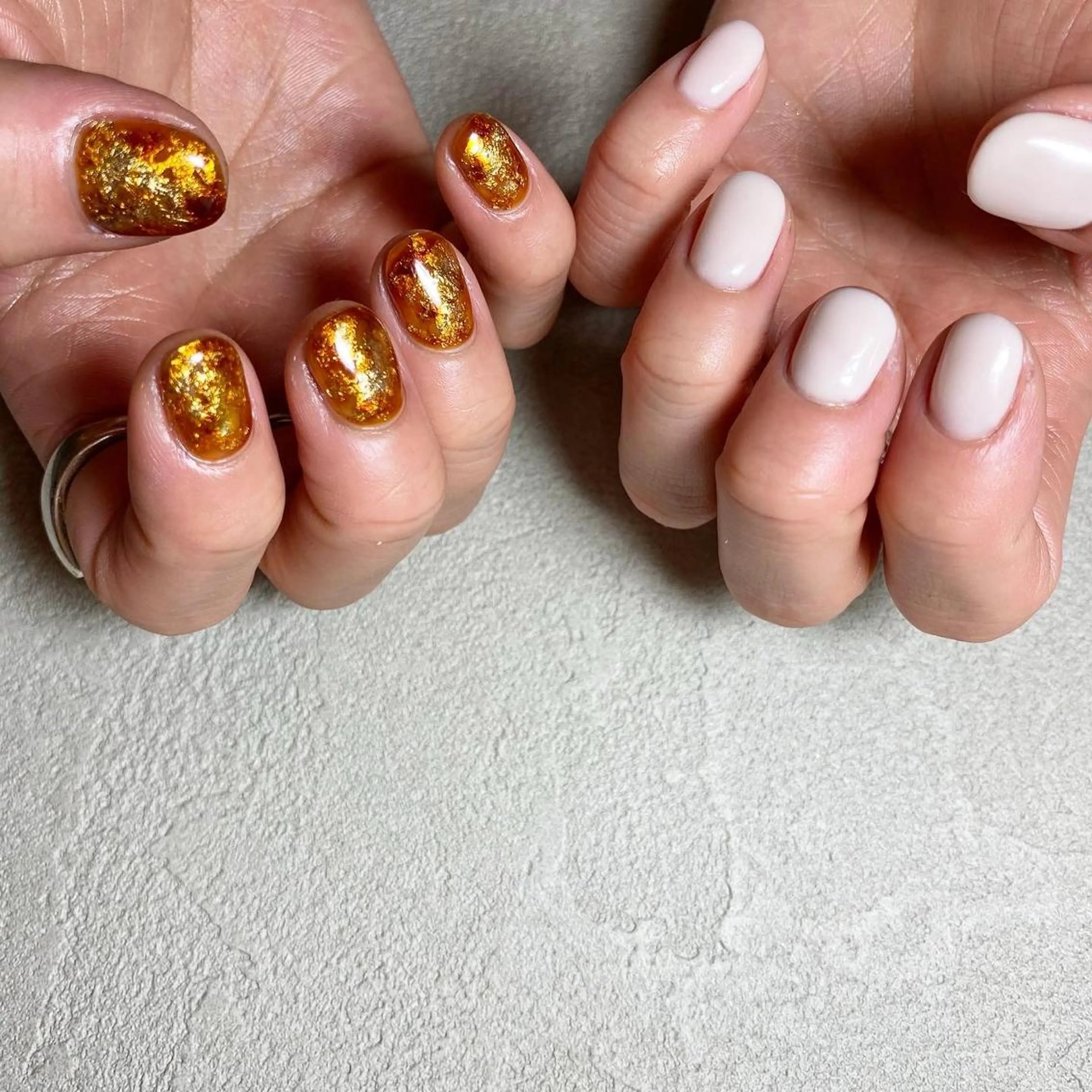 ネイル アートネイル ニュアンスネイル 春ネイル ハンドネイル 山田 貴子のネイルデザイン