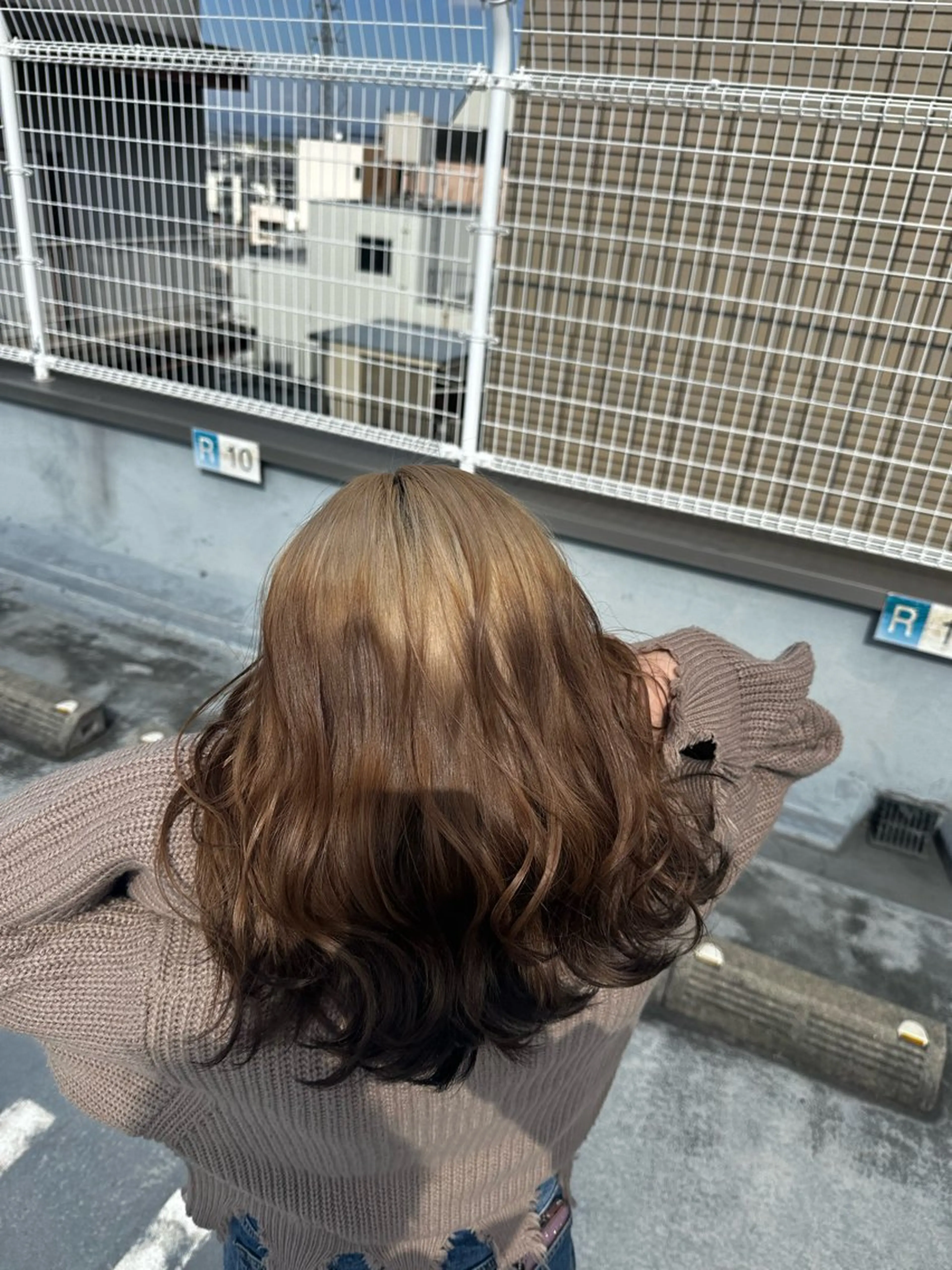 セミロング カラー デザインカラー カット K-com  pool所属・明見 拓真のヘアスタイル