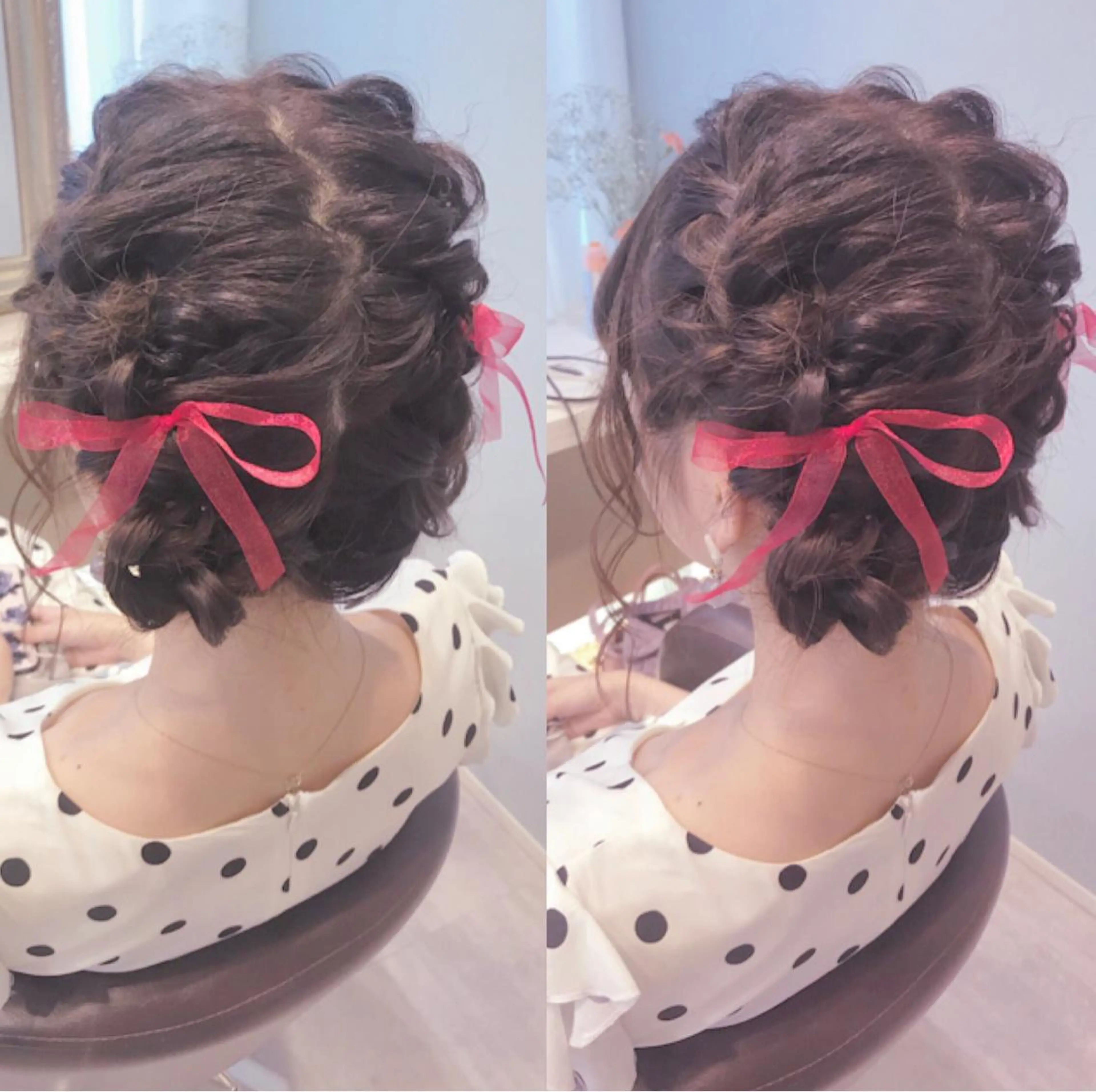 ミディアム お団子ヘア ヘアセット Aries🫧 missa𓂃🤍のヘアスタイル