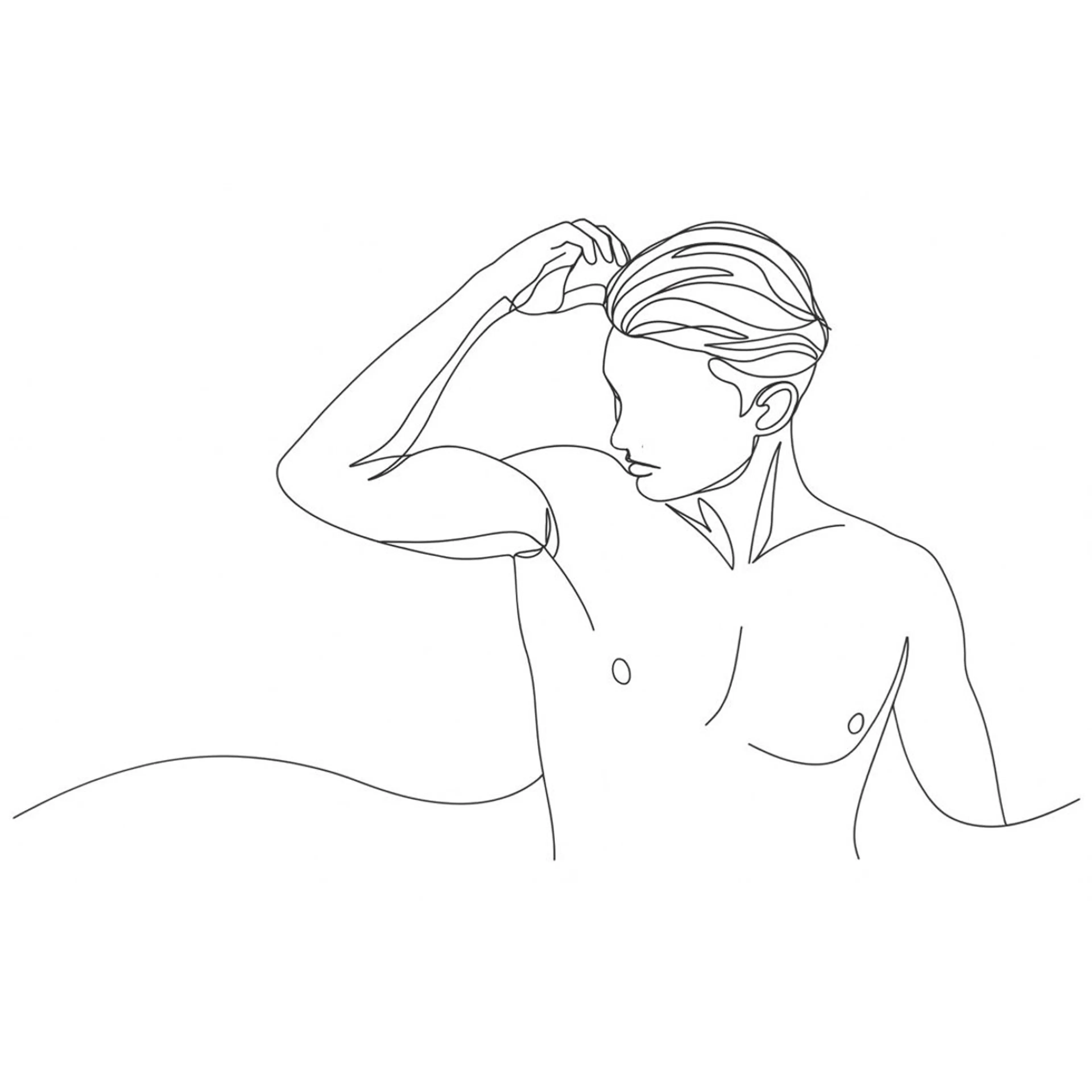 男性　脇の写真