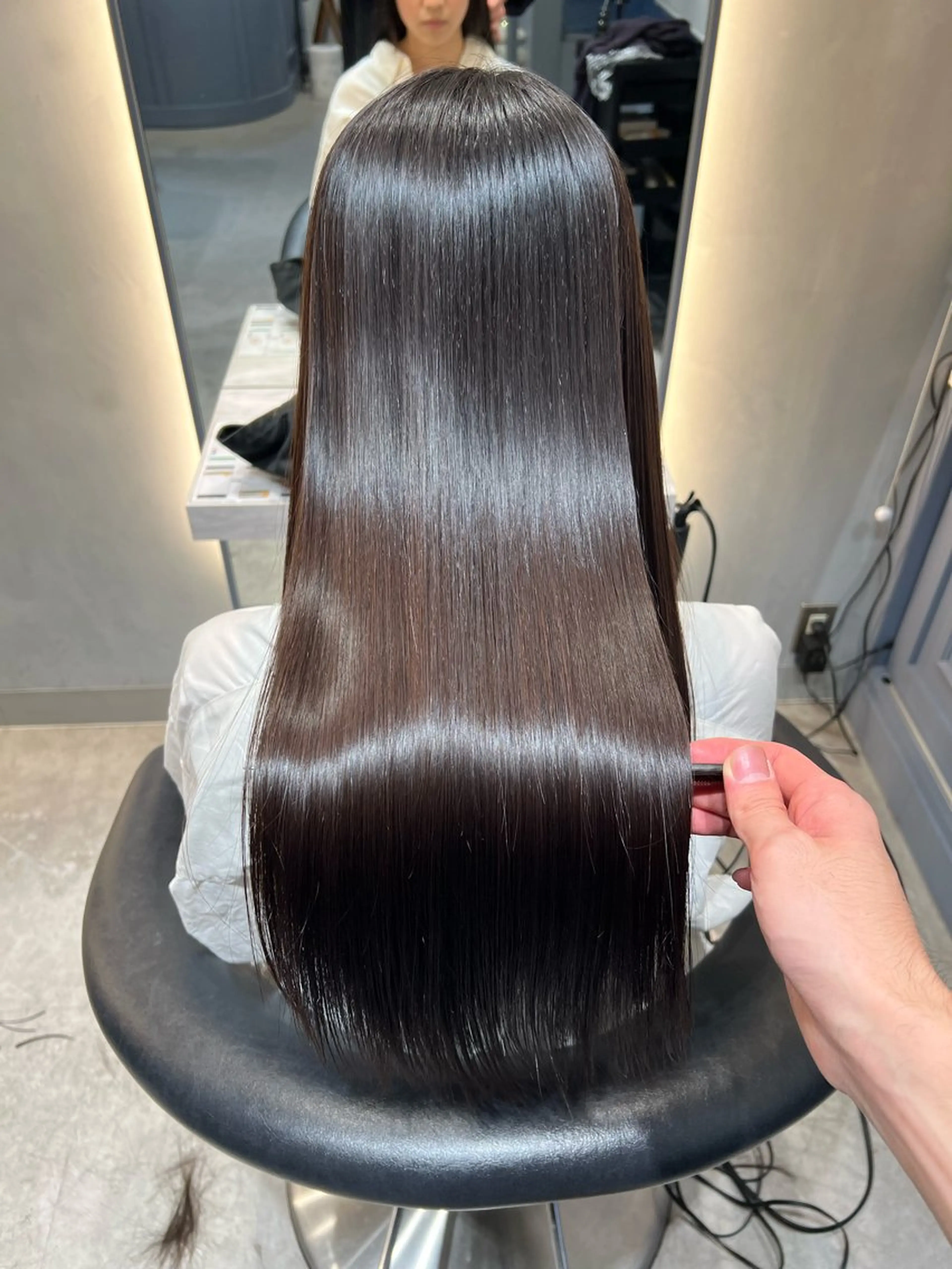 ロング 韓国レイヤーカット/ 縮毛矯正/羽田航のヘアスタイル