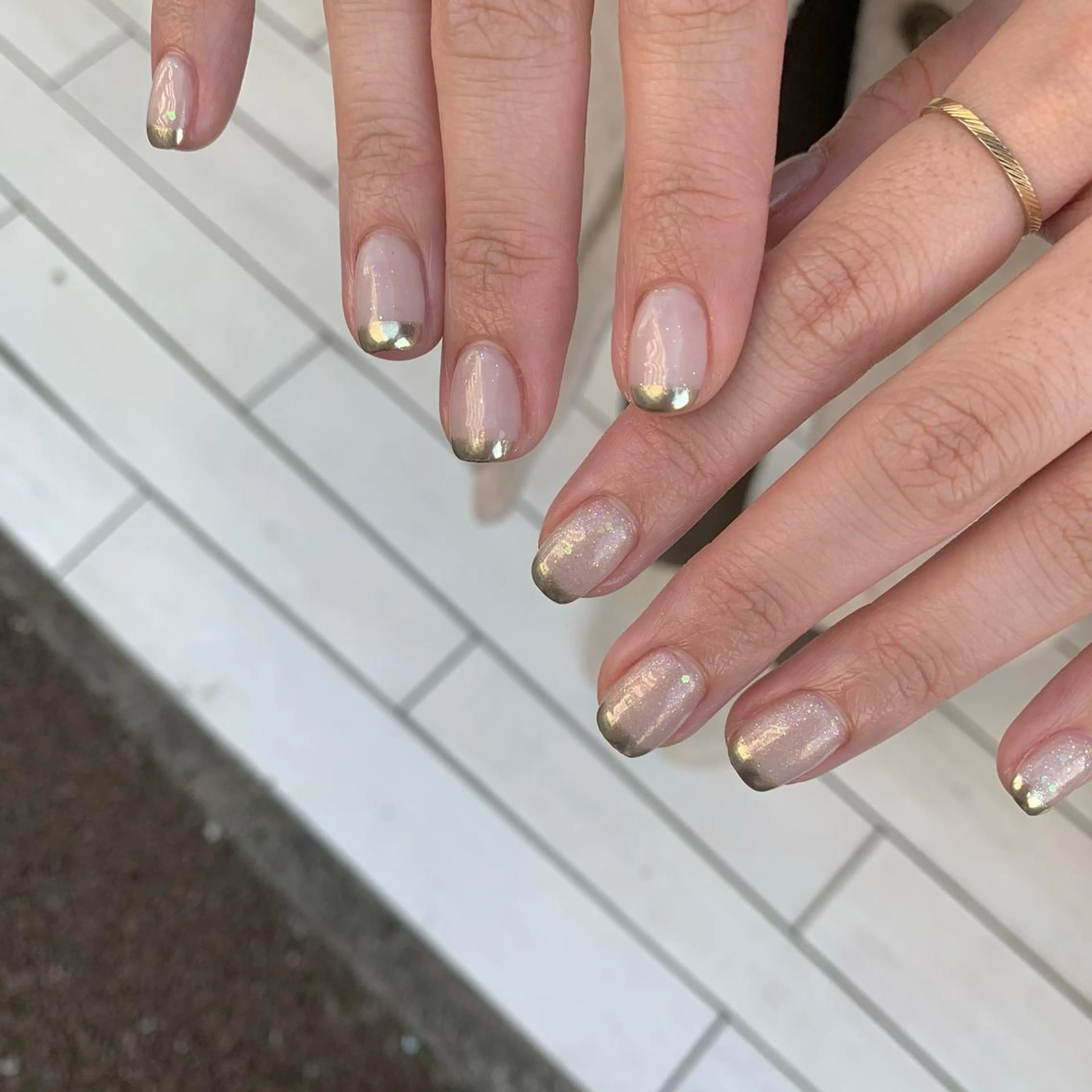 ネイル ミラーネイル 持ち込み 鈴木 まゆのネイルデザイン