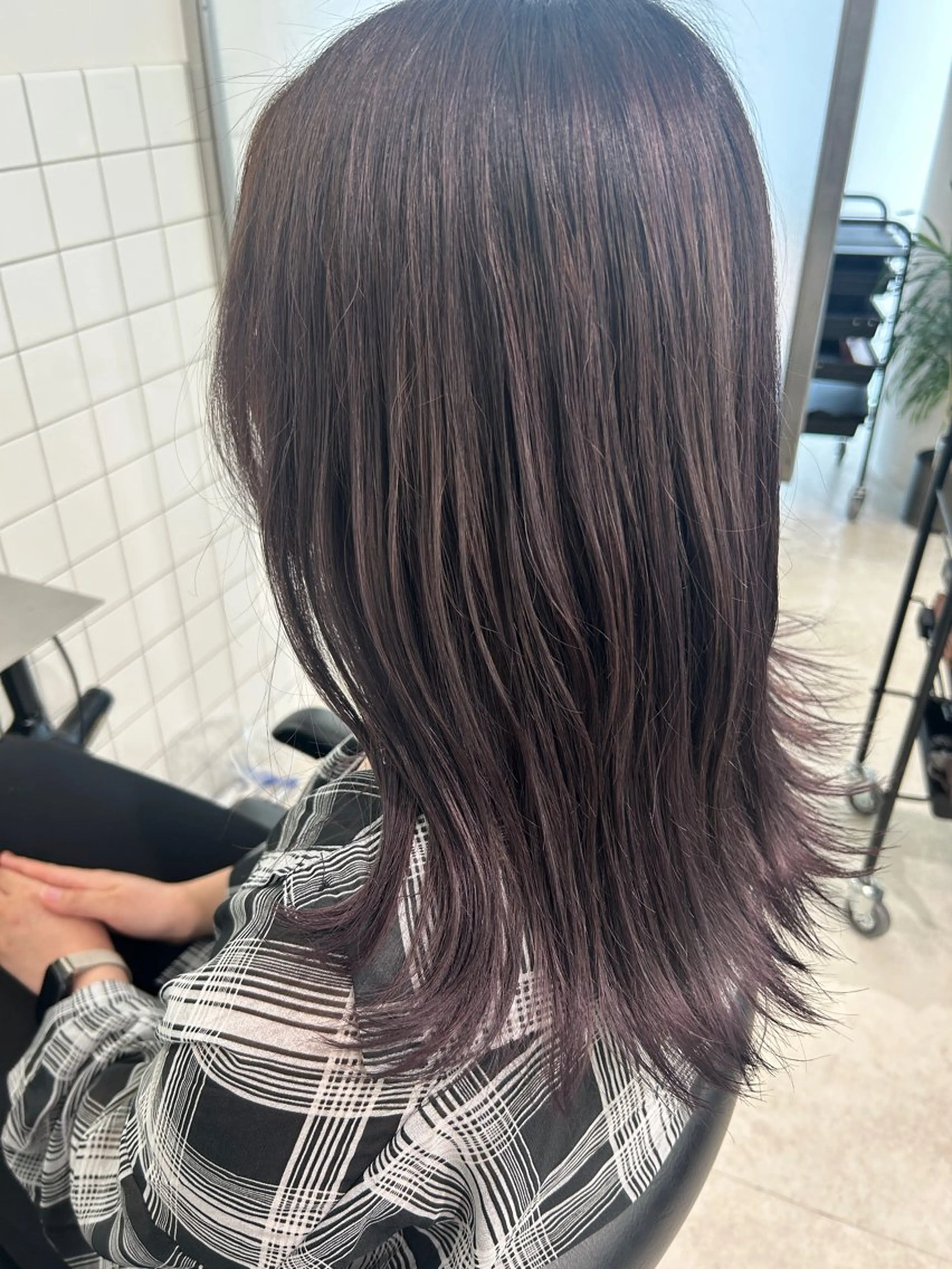 ミディアム カラー ヘアカラー GO TODAY所属・ハイトーン/小顔 カット/Ayumuのヘアスタイル