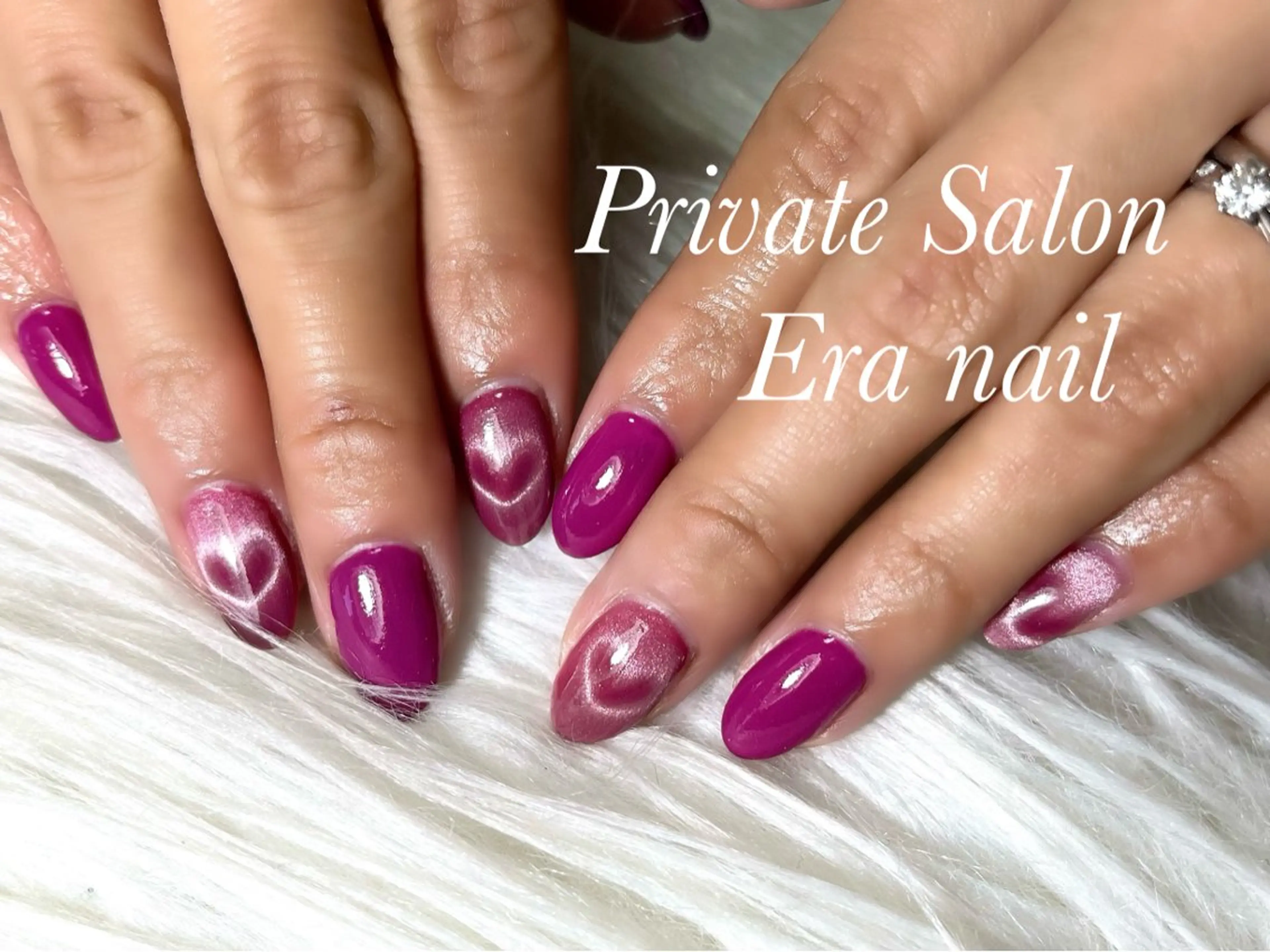 ネイル ハート マグネットネイル Era nailのネイルデザイン