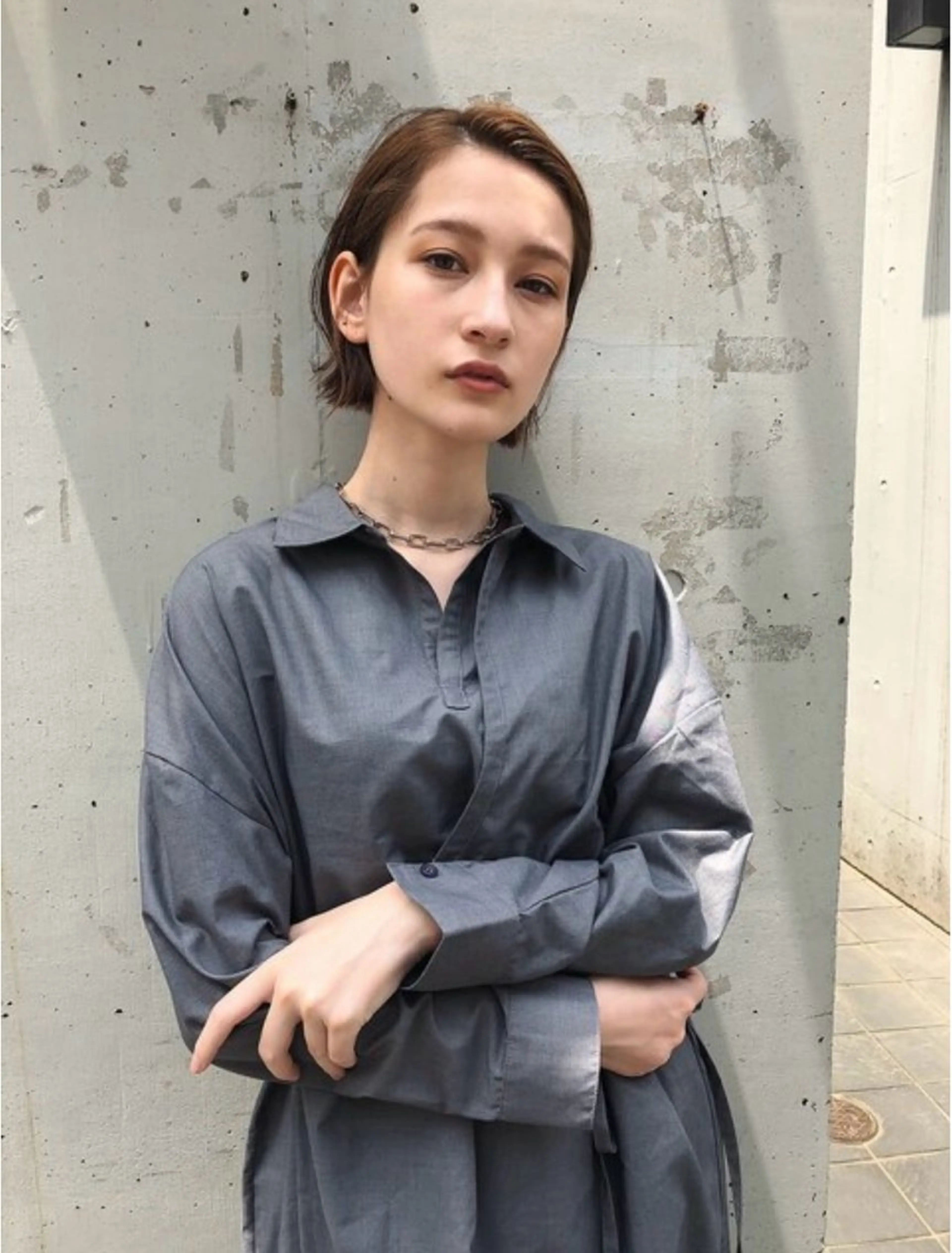 ショート カラー 🌙ブリーチカラー 🌙/HI naのヘアスタイル