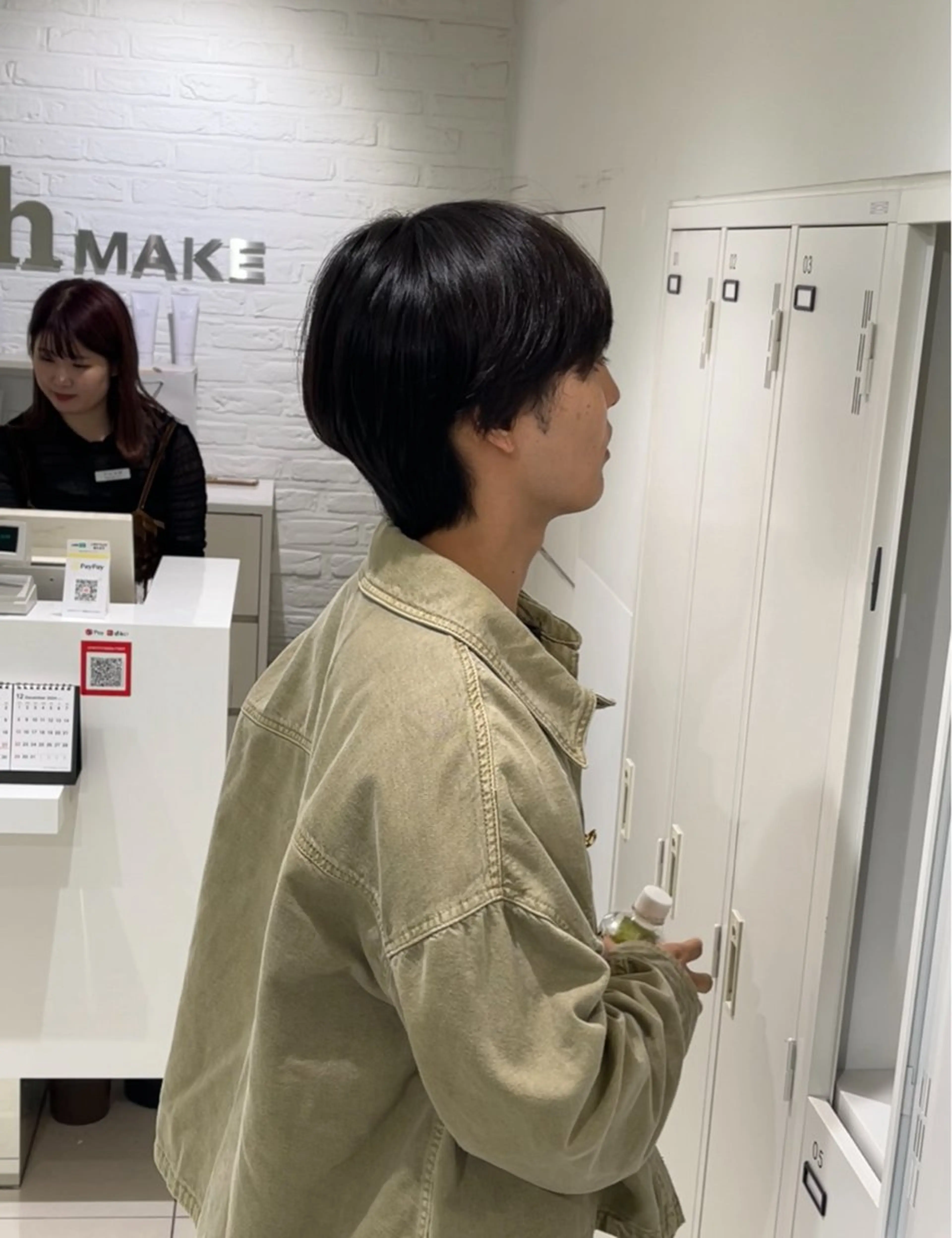 ショート カラー パーマ メンズ 【シャドウパーマ センターパート】義心のヘアスタイル