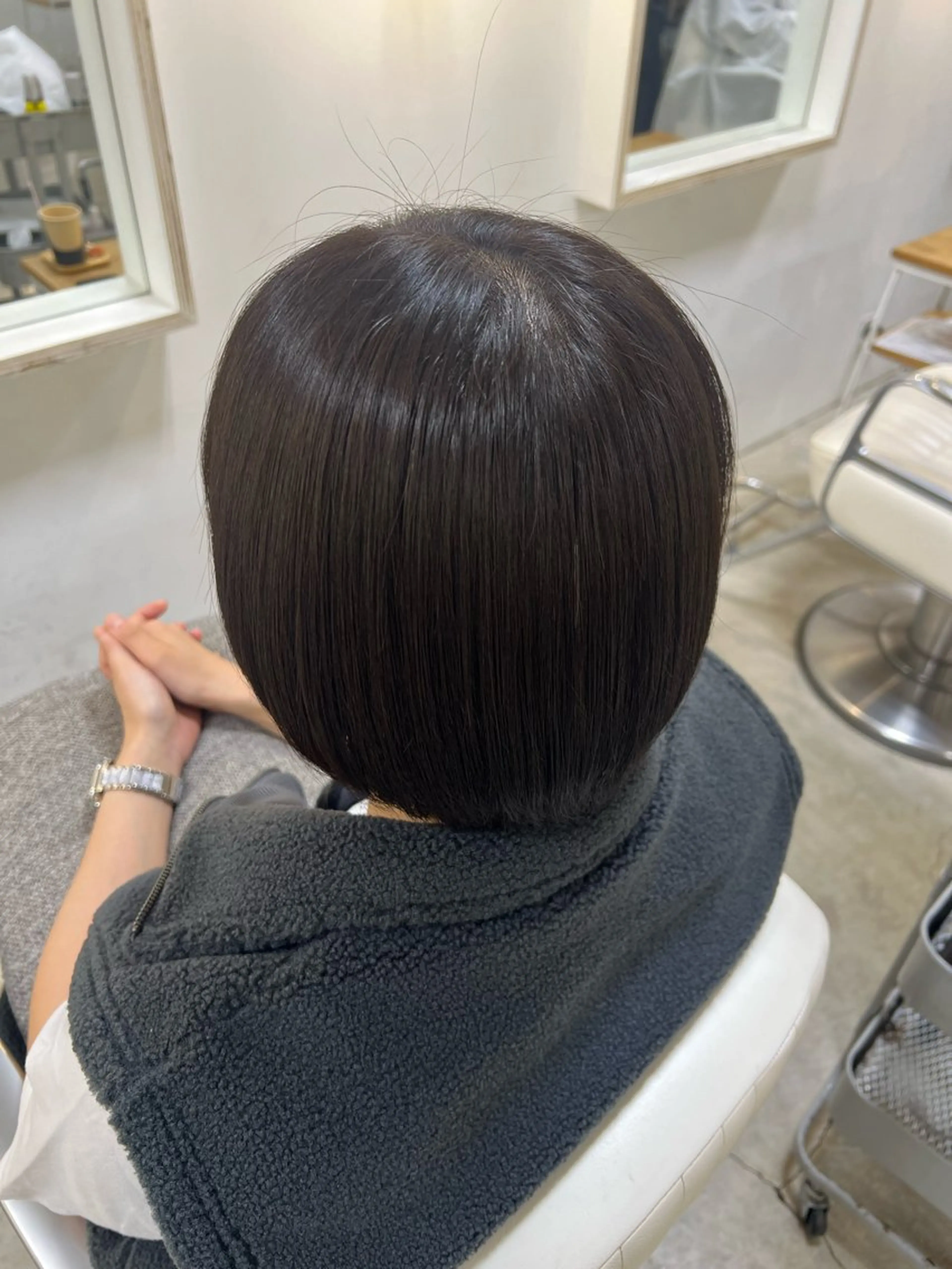 カラー ブラウンカラー ダークブラウン 森崎 優菜のヘアスタイル