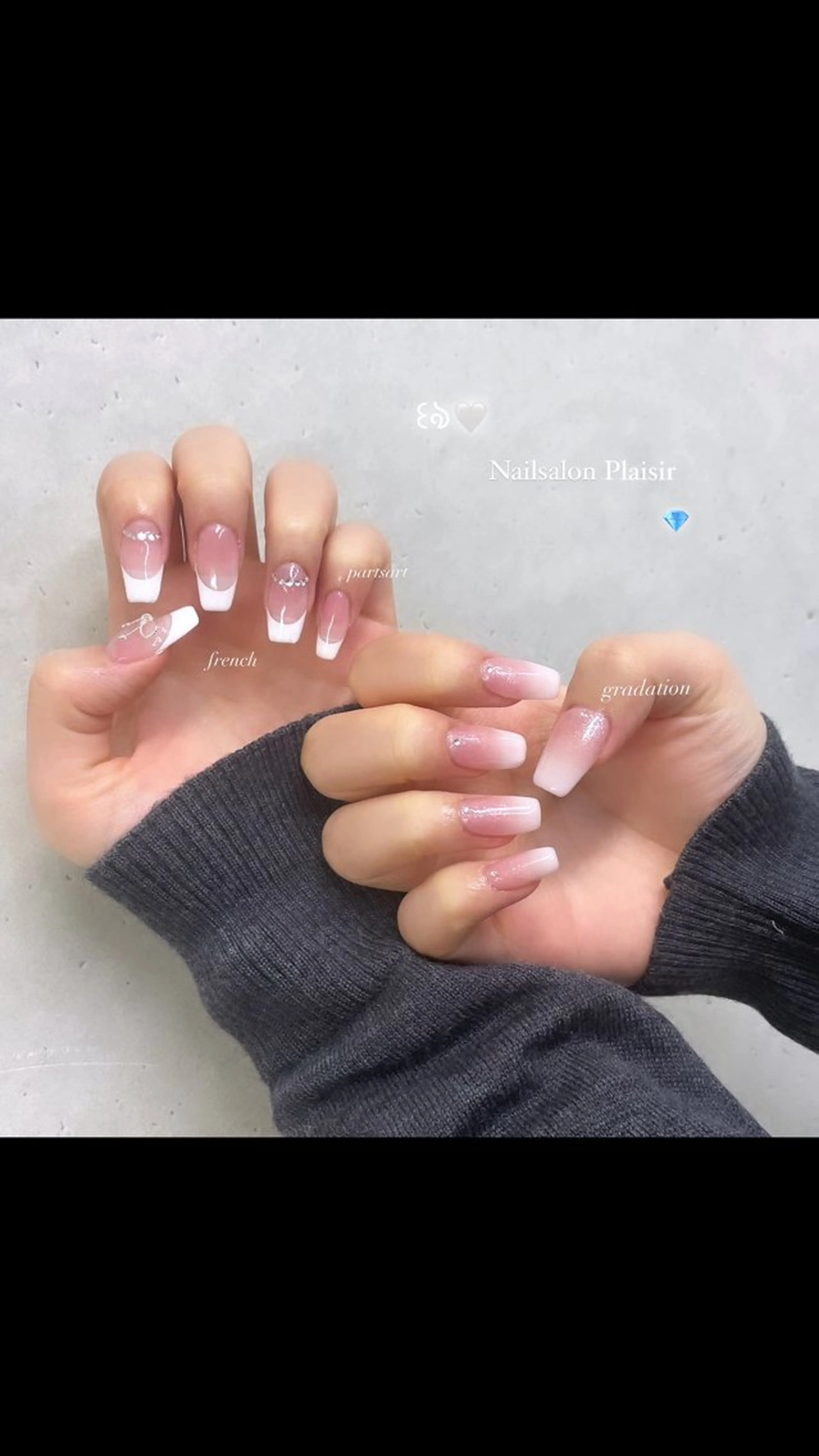 ネイル アートネイル チークネイル ジェルネイル ハート キラキラネイル ハンドネイル ☃️Nobody_ Renのネイルデザイン