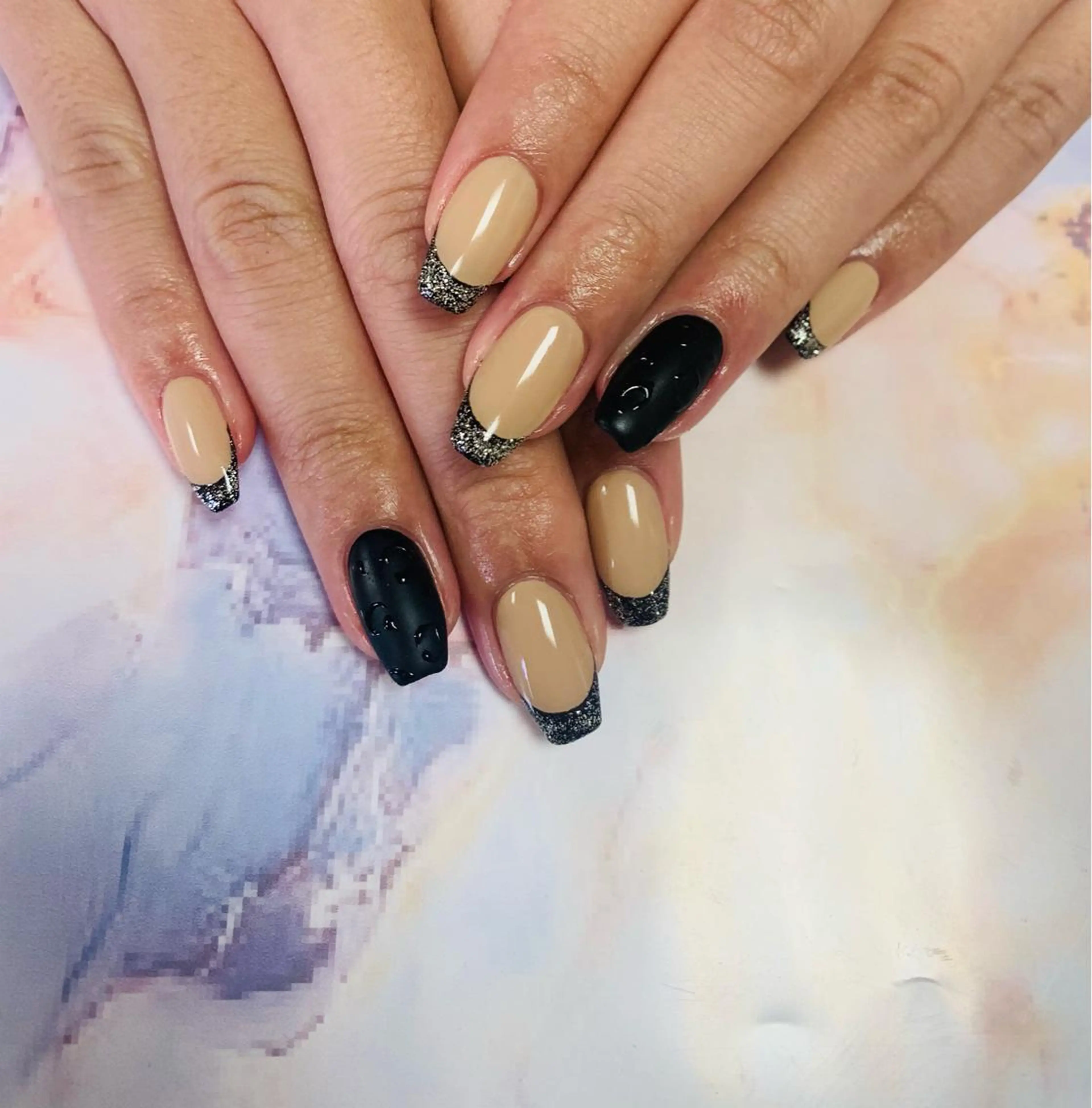 ネイル アニマル柄 フレンチネイル マットネイル Feliz所属・Feliz 楽しいネイルサロンのネイルデザイン