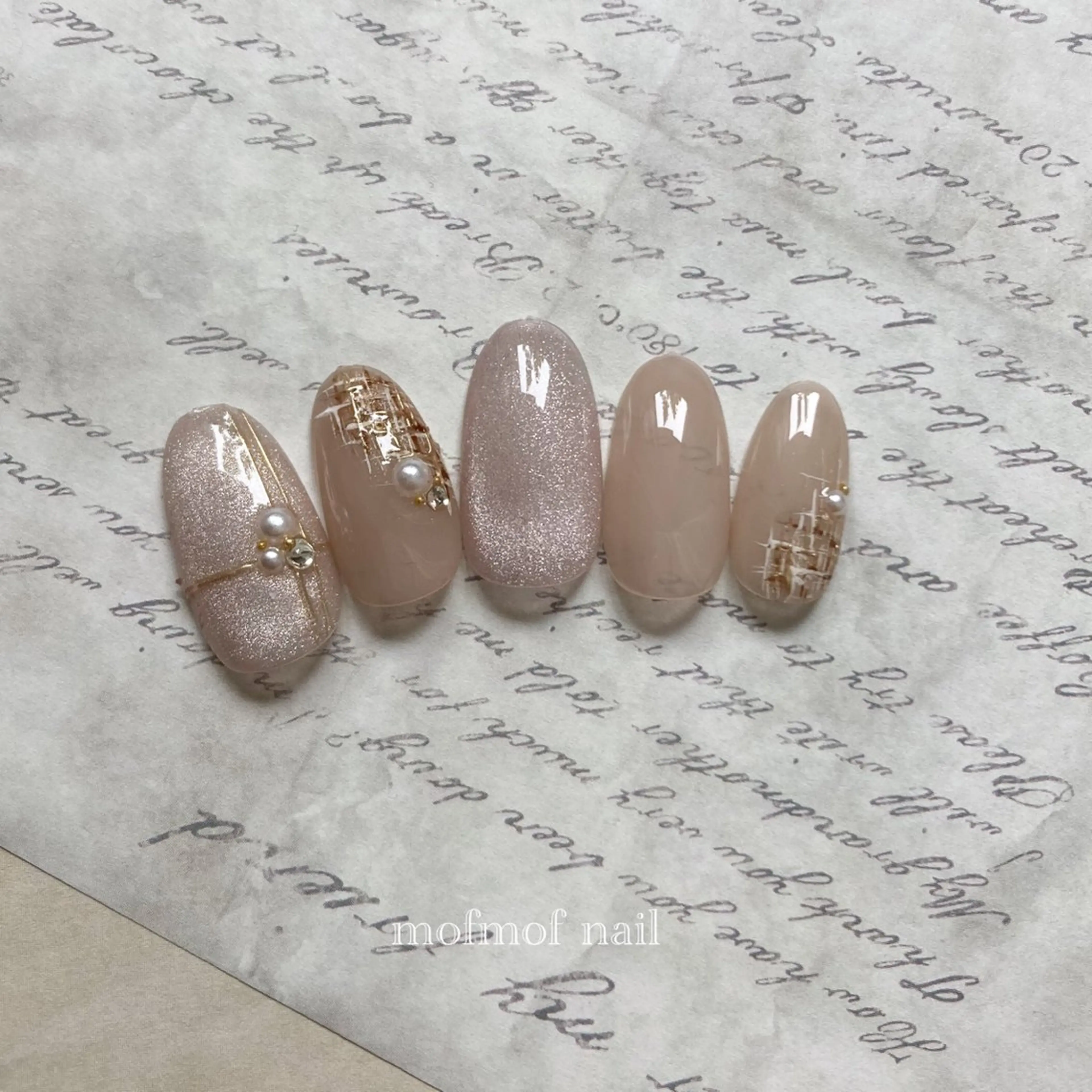 ネイル ツイードネイル ハンドネイル mofmofnail 🌿shimizuのネイルデザイン